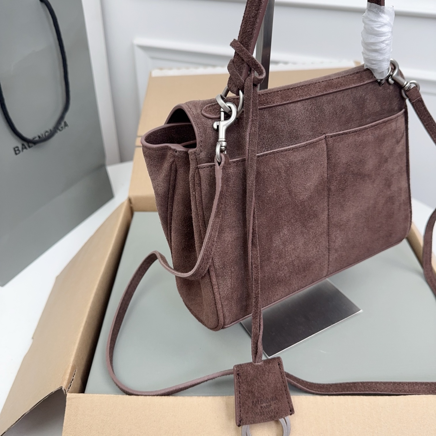 BALENCIAGA 발렌시아가 Rodeo 로데오 미니 핸드백 (스웨이드 카프스킨 / 램스킨 라이닝) 가방