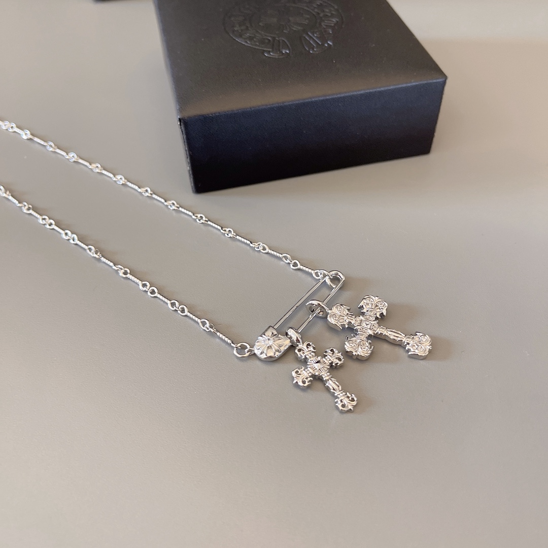 크롬하츠(CHROME HEARTS) 크로스 펜던트 체인 목걸이 악세사리