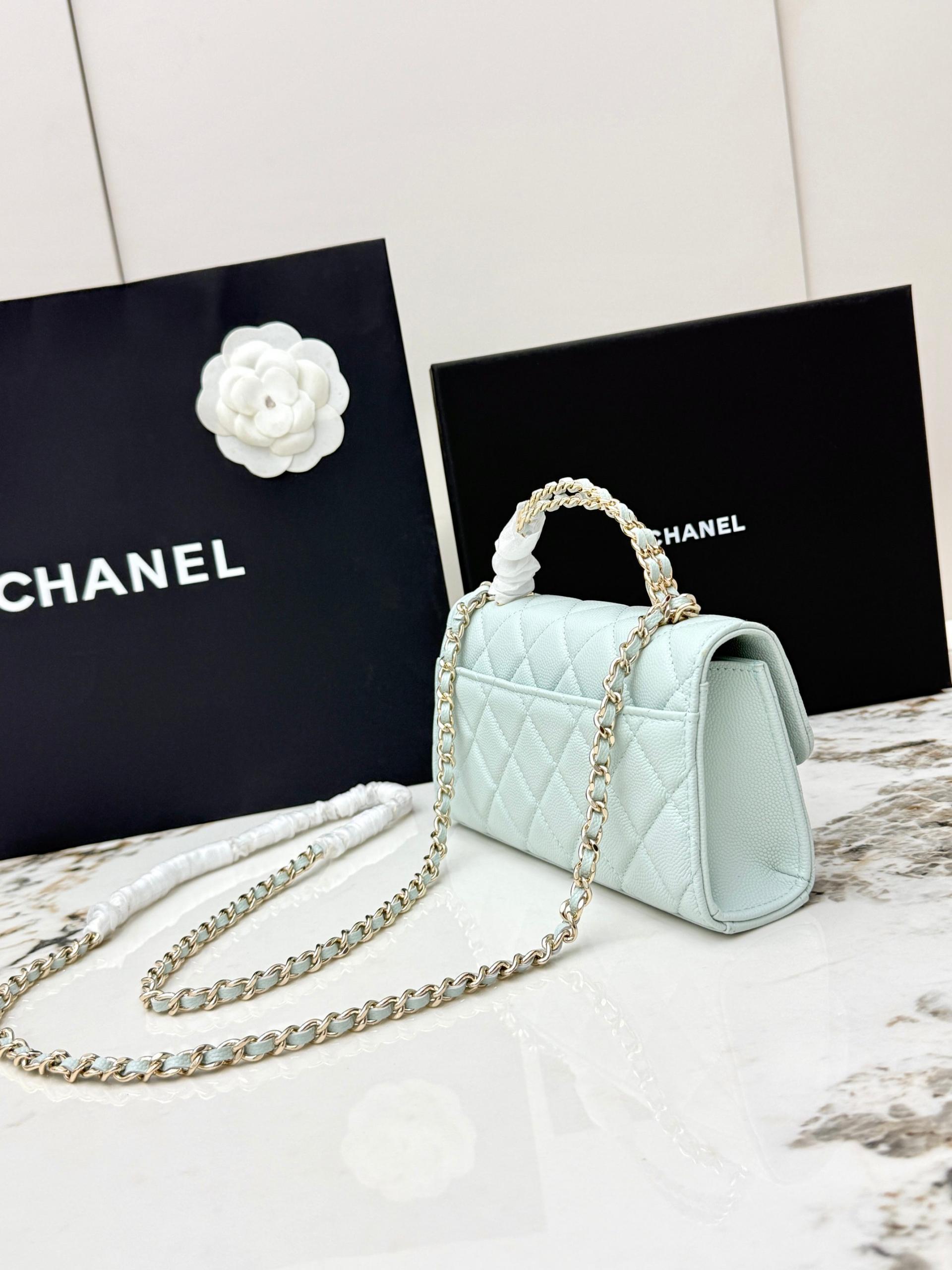 Chanel 25S 샤넬 캐비어 카우레더 Kelly 핸들백 가방