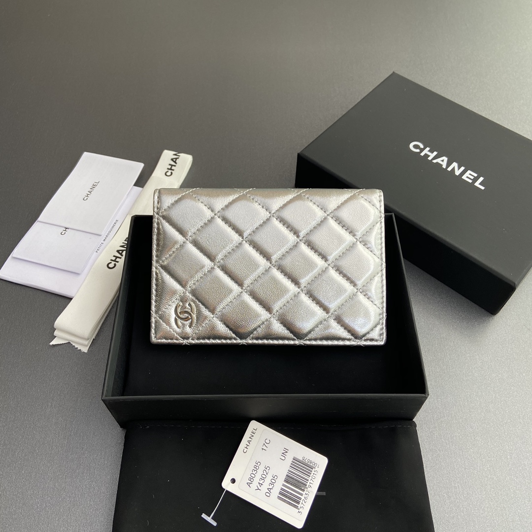 [Chanel] 샤넬 램스킨 퀼팅 패스포트 홀더/여권 지갑