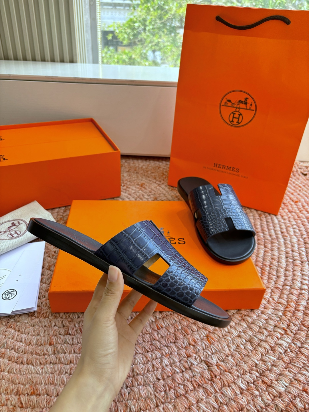 에르메스(HERMES) H 스트랩 슬리퍼 샌들 신발