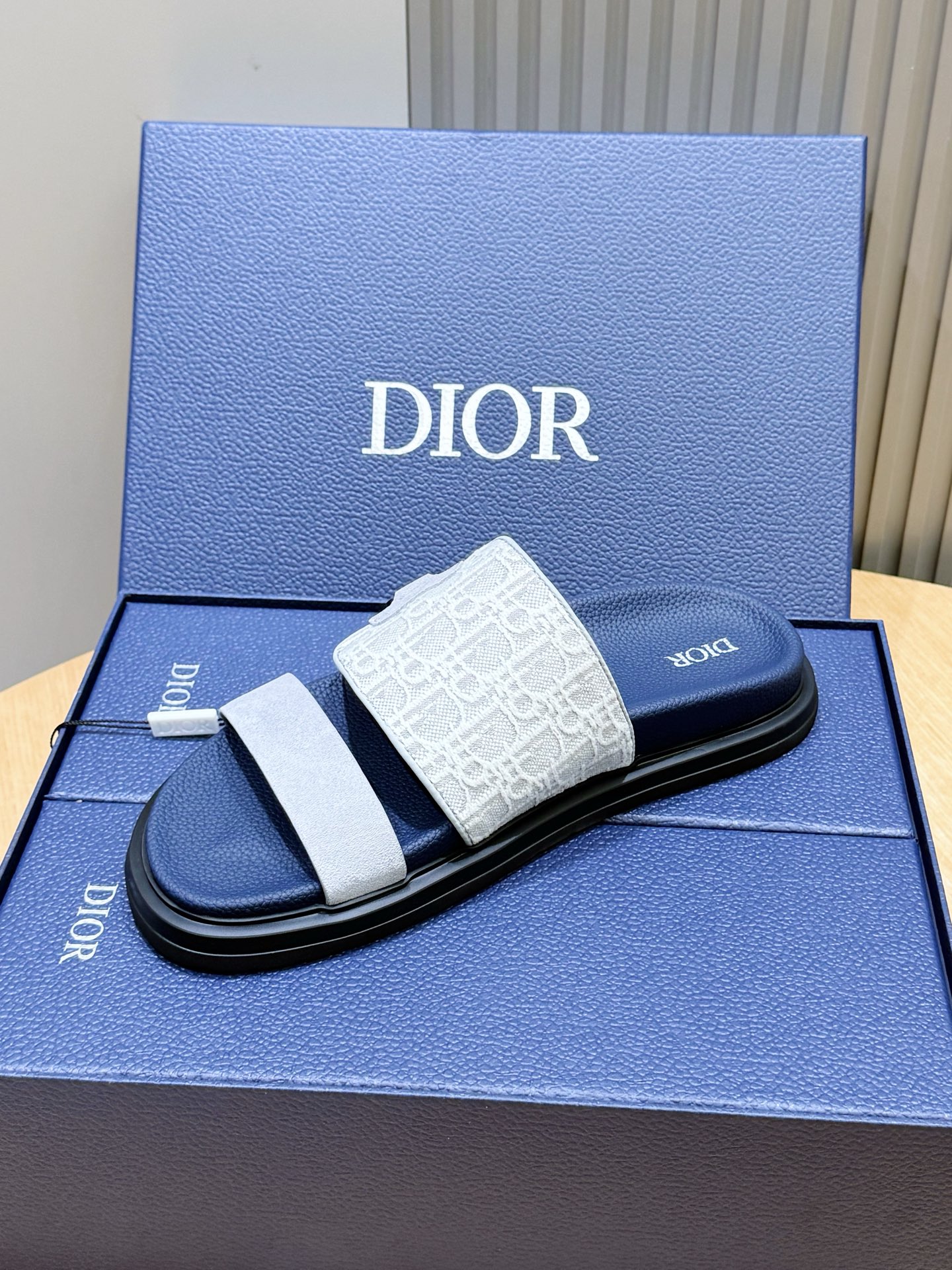 Dior 디올 Aqua 남성 슬라이드 샌들 슬리퍼 신발