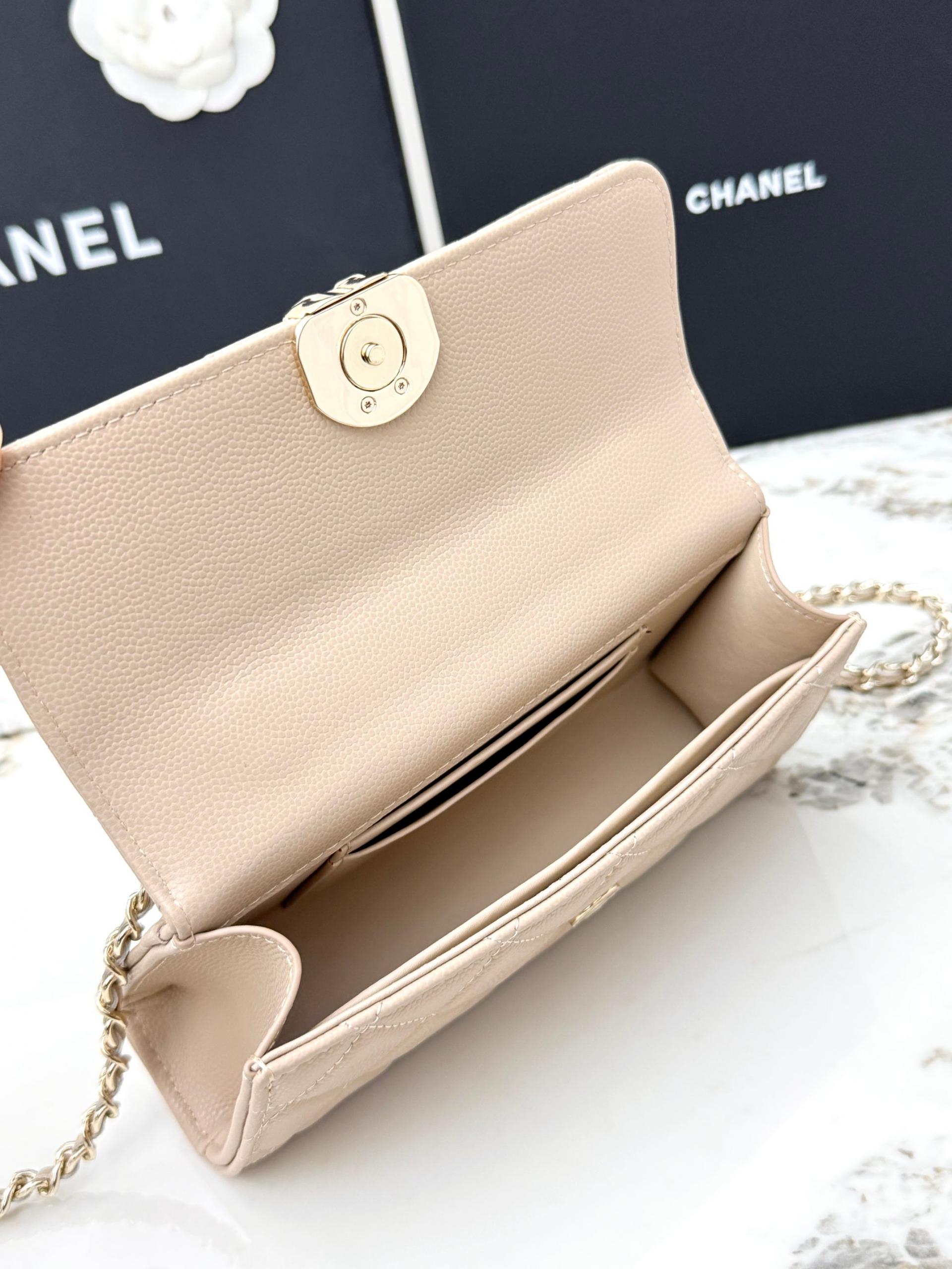Chanel 25S 샤넬 캐비어 카우레더 Kelly 핸들백 가방