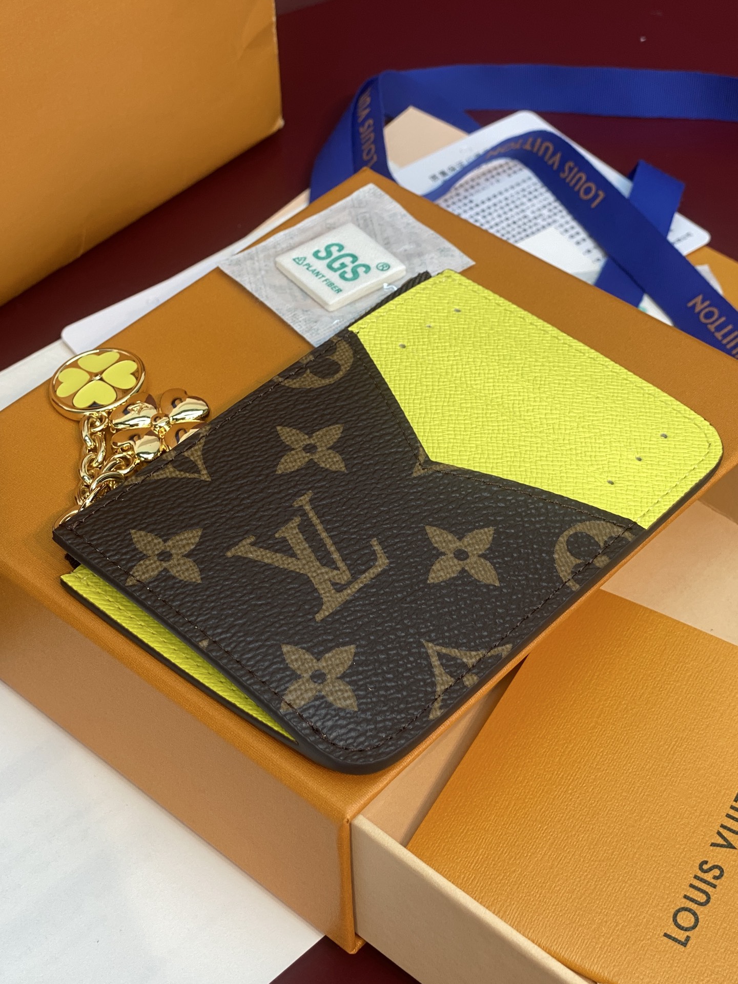 [Louis Vuitton] LV 루이비통 모노그램 Romy 로미 일본 한정 카드 지갑 (레몬 옐로우)