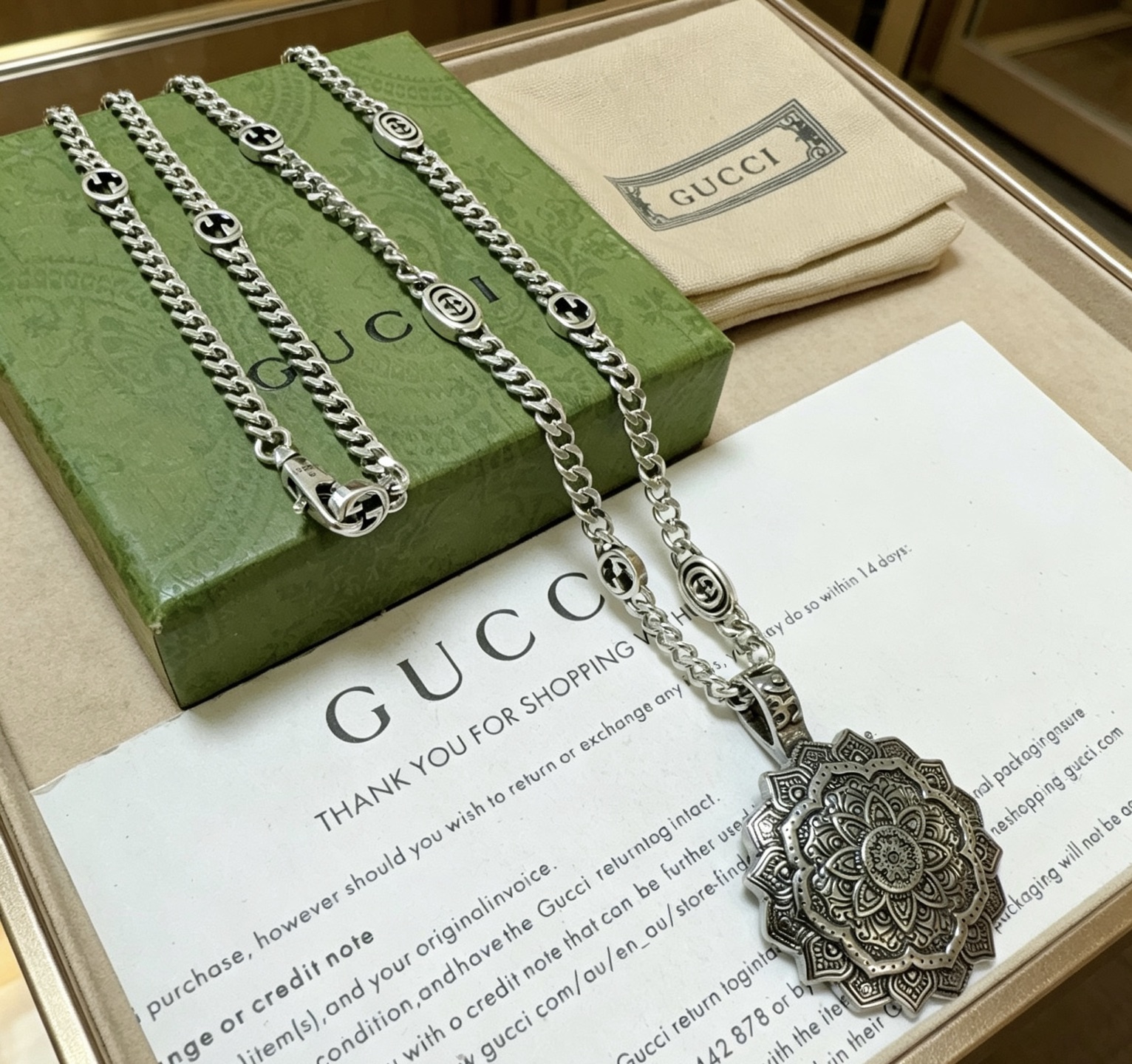 구찌(GUCCI) 더블 G 빈티지 펜던트 목걸이 악세사리