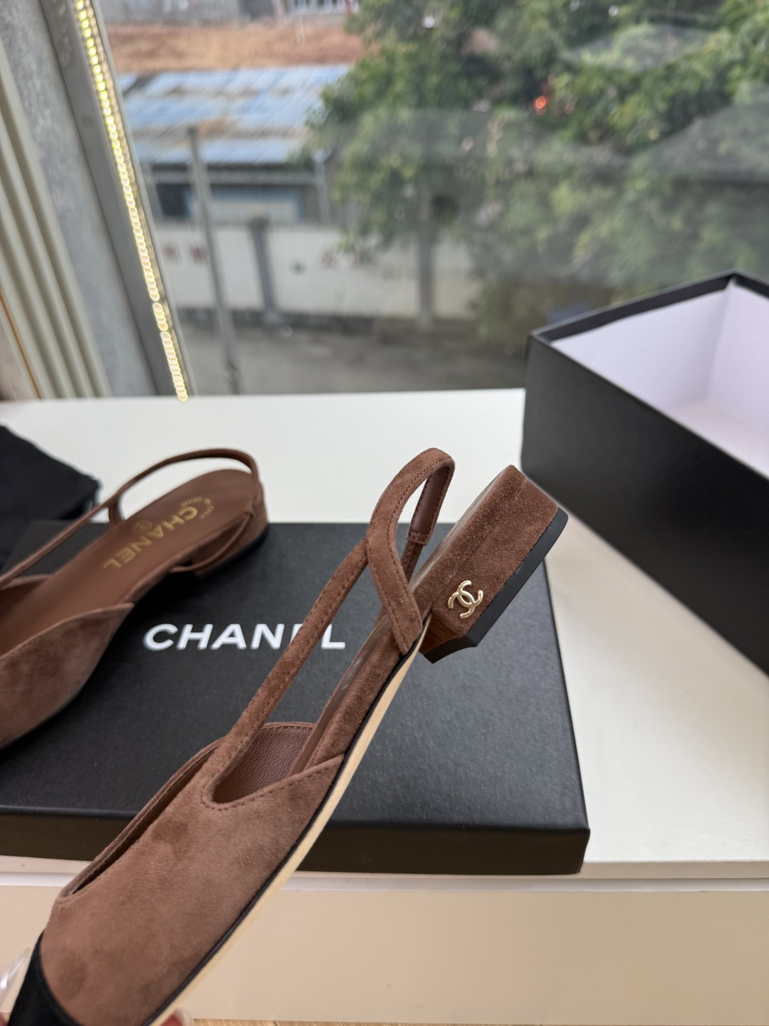 샤넬(CHANEL) 메리제인 슬링백 플랫 신발