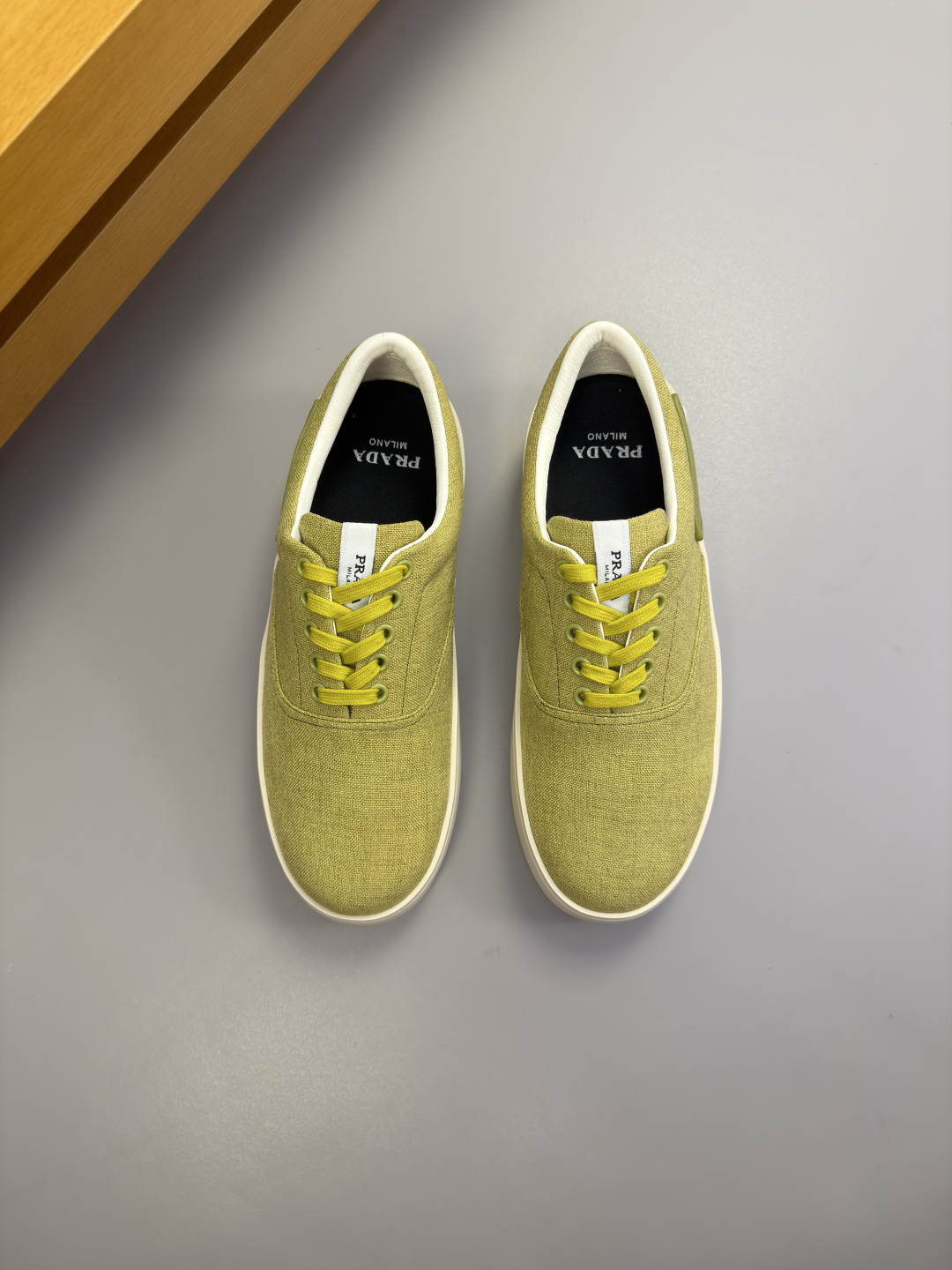 PRADA 프라다 데님 캔버스 스니커즈 신발