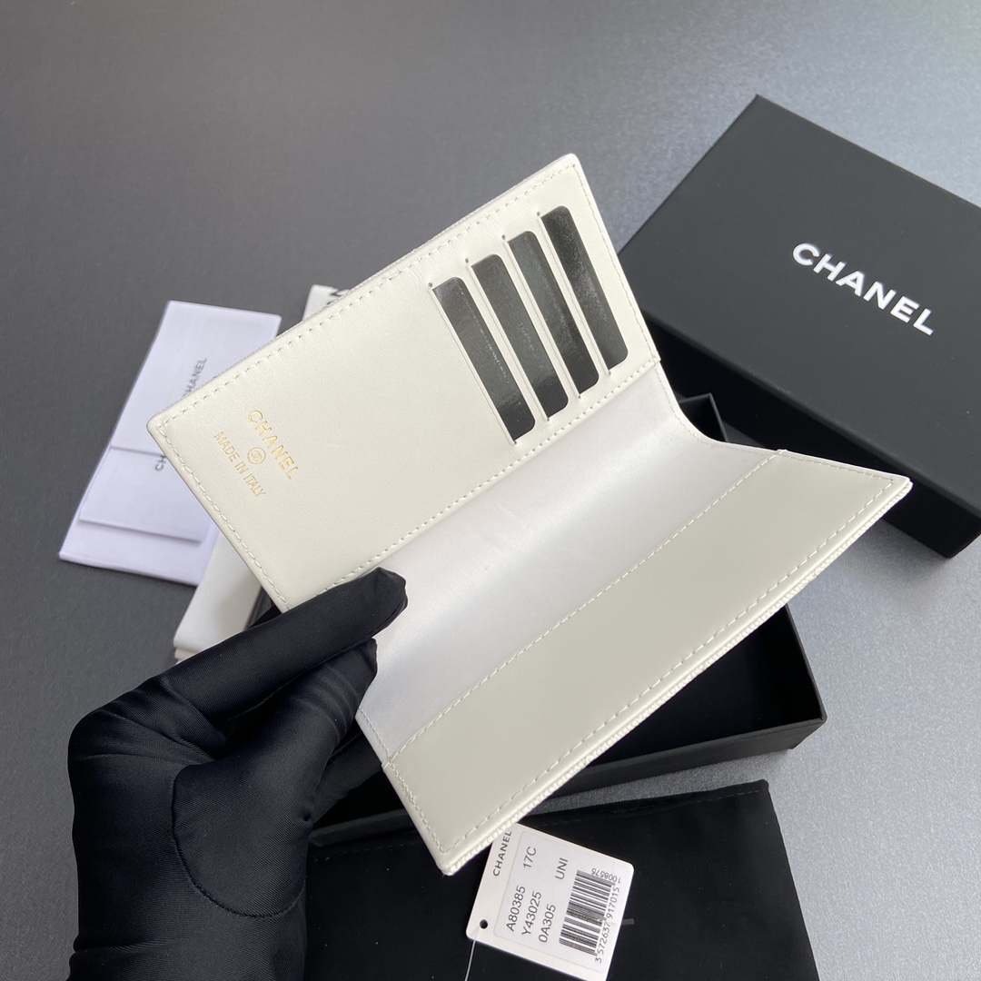 [Chanel] 샤넬 램스킨 퀼팅 패스포트 홀더/여권 지갑