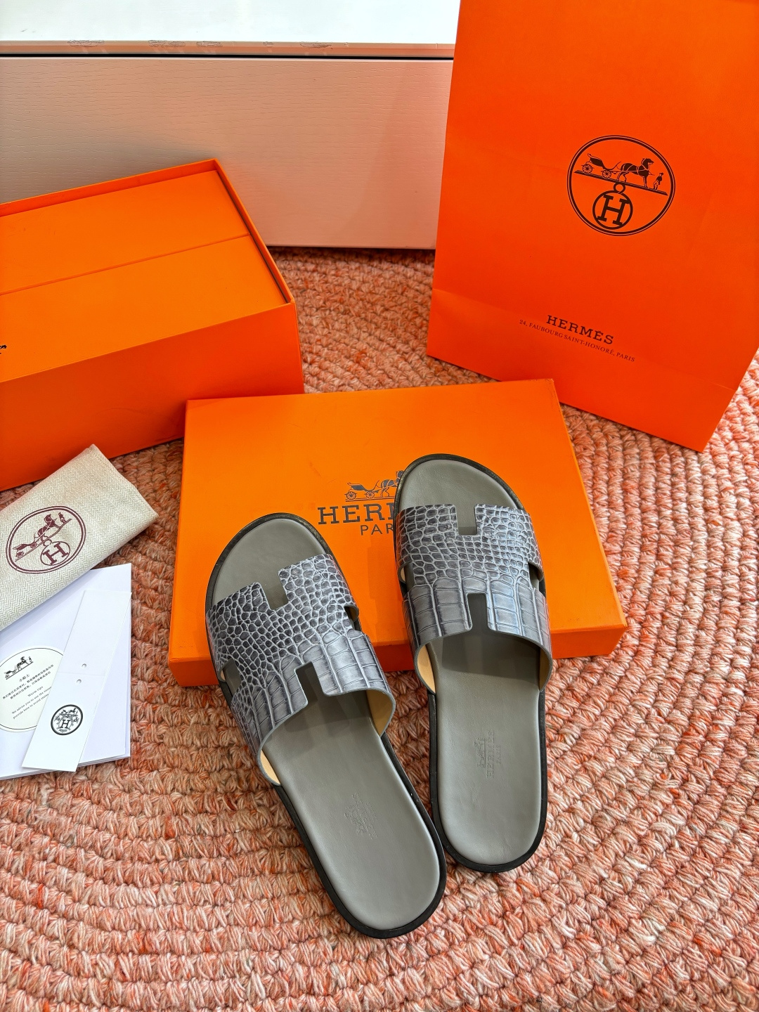 에르메스(HERMES) H 스트랩 슬리퍼 샌들 신발