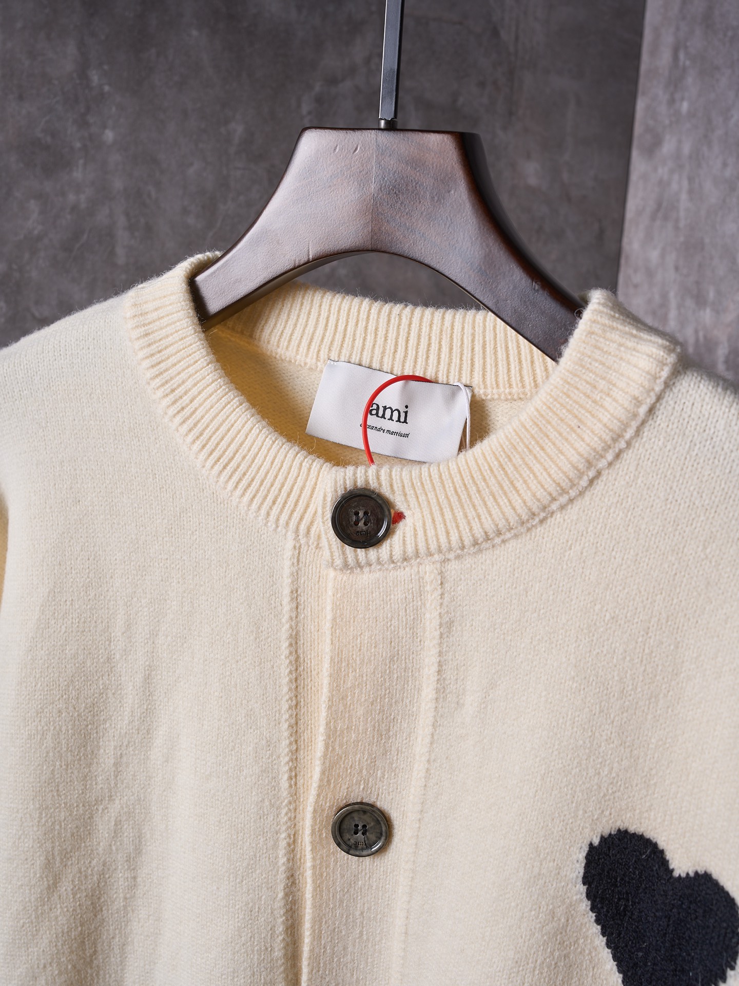 아미(AMI) 하트 자카드 울 가디건 상의 의류