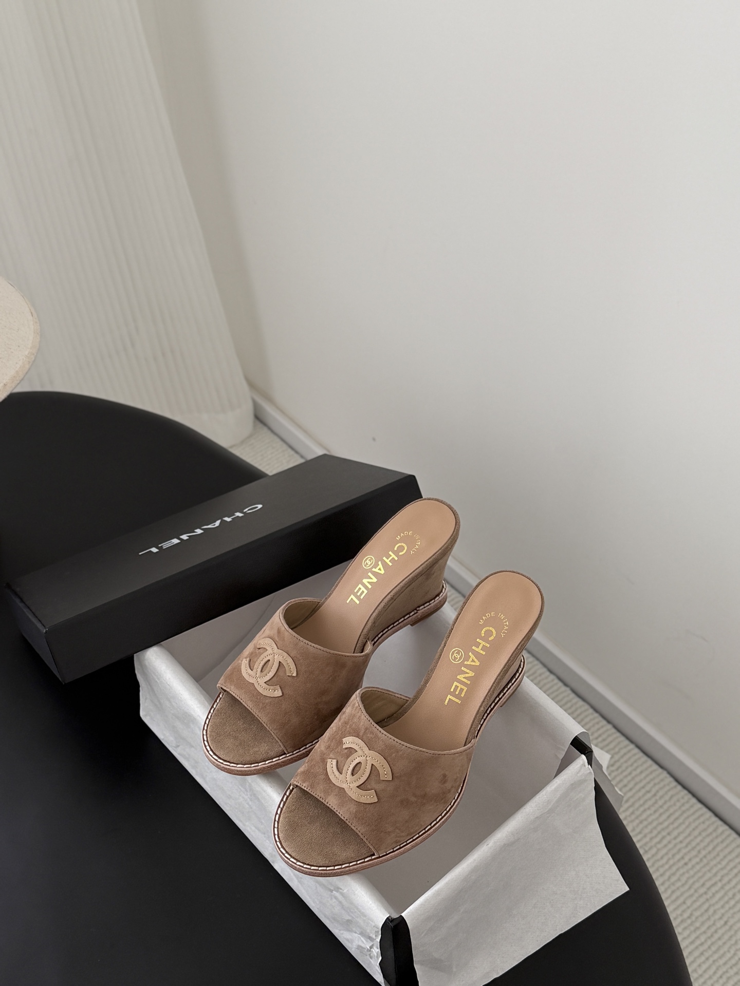 샤넬(CHANEL) 웨지 슬리퍼 신발