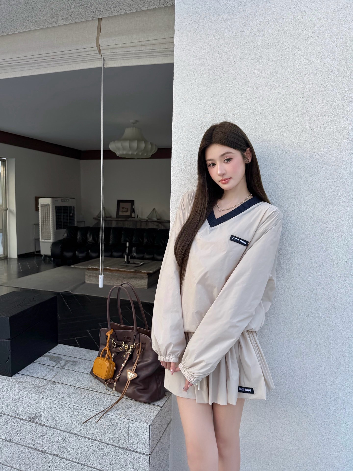 미우미우(MIU MIU) 벌룬 나일론 미니 스커트 하의 의류