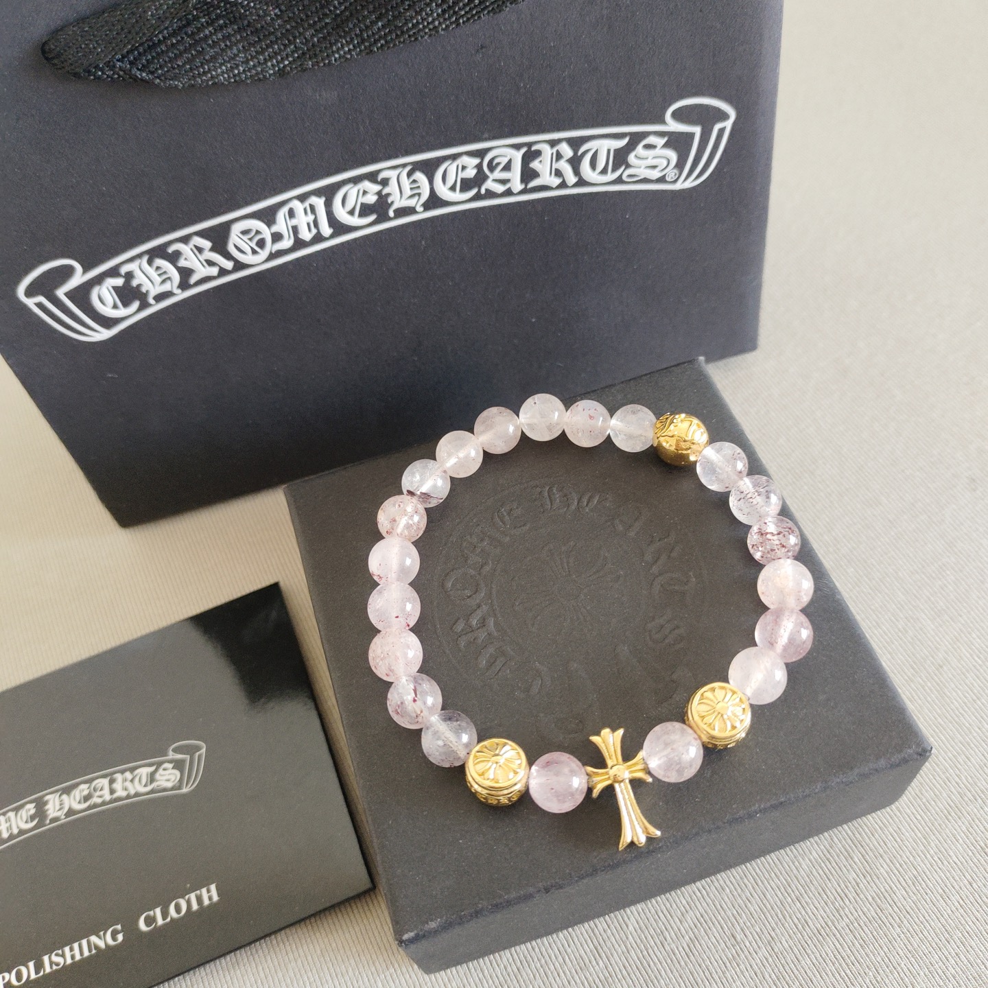 크롬하츠(CHROME HEARTS) 빈티지 크로스 비즈 팔찌 악세사리