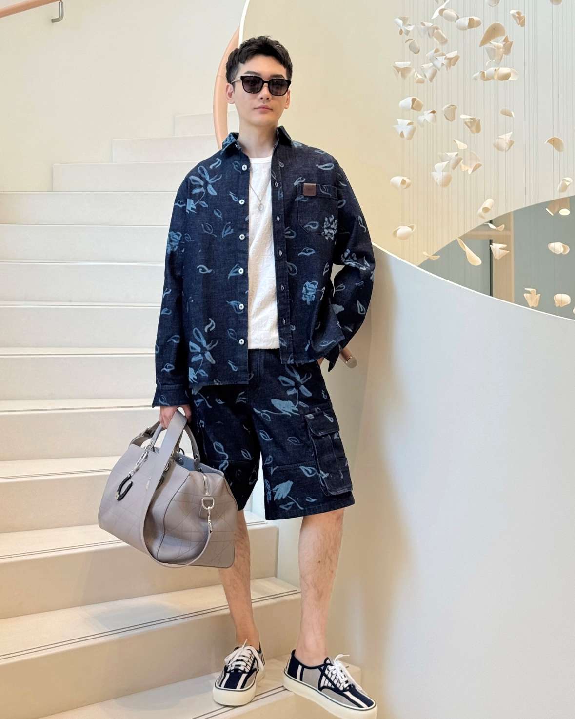 디올(DIOR) 크리스티앙 베라르 아트워크 데님 셔츠 상의 의류