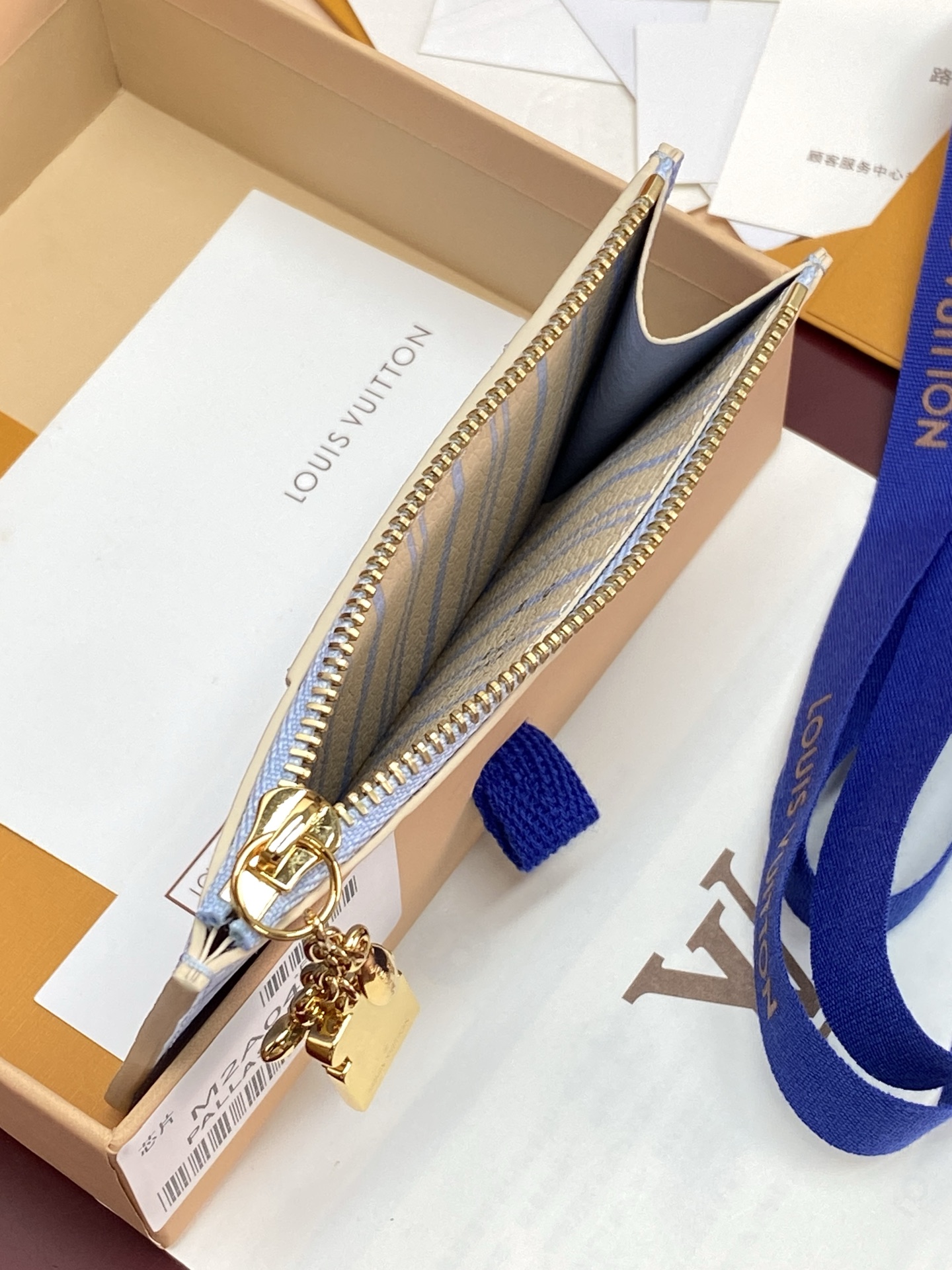 [Louis Vuitton] LV 루이비통 엠프레인 하이 섬머 로미 카드 홀더 지갑 / 퍼플 블루 M2A045