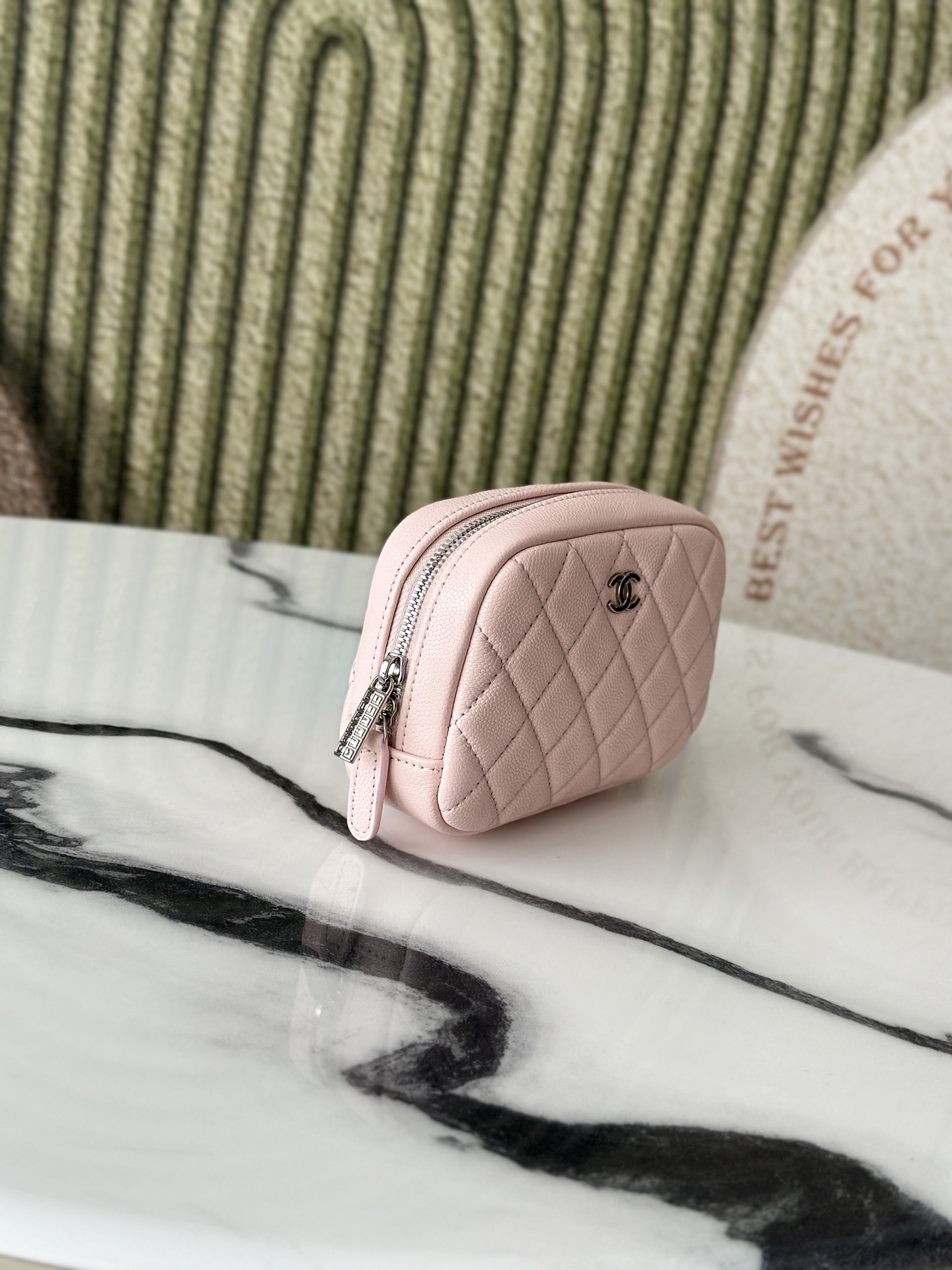 Chanel 샤넬 미니 퀼팅 메이크업 파우치 백 가방