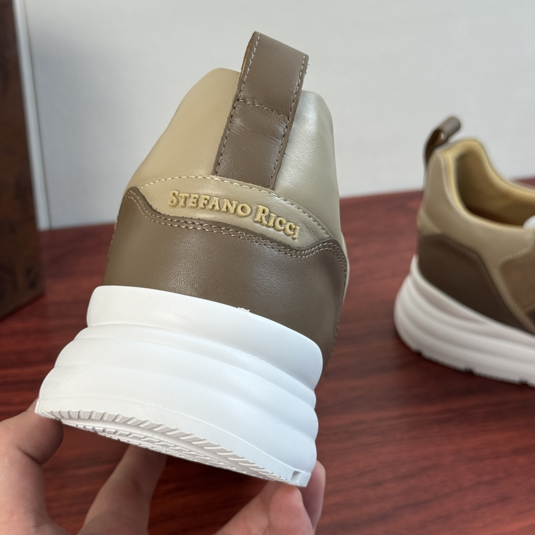 [Stefano Ricci] 스테파노 리치 스웨이드 & 텍스타일 슬립온 스니커즈 신발