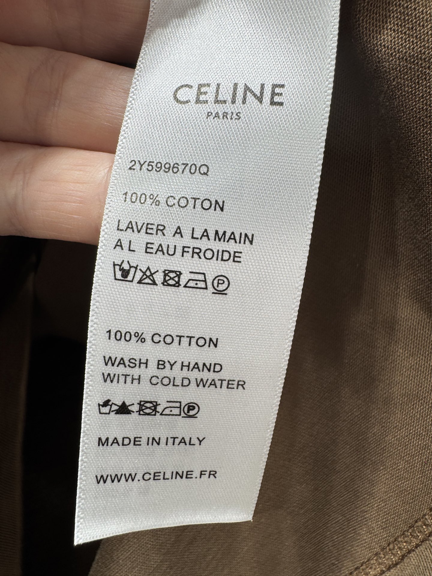 셀린느(CELINE) 트리옹프 자수 반팔 티셔츠 상의 의류
