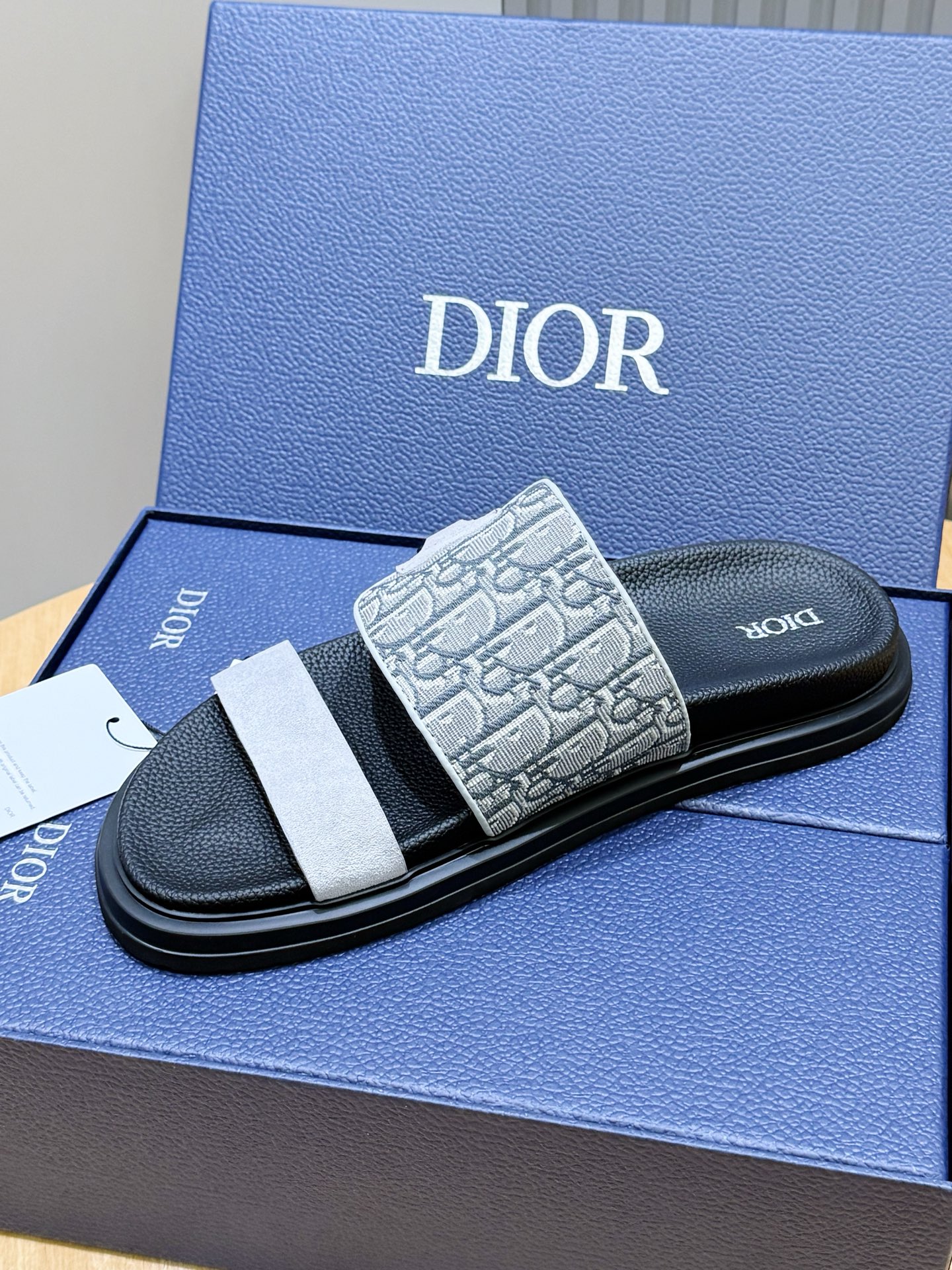 Dior 디올 Aqua 남성 슬라이드 샌들 슬리퍼 신발
