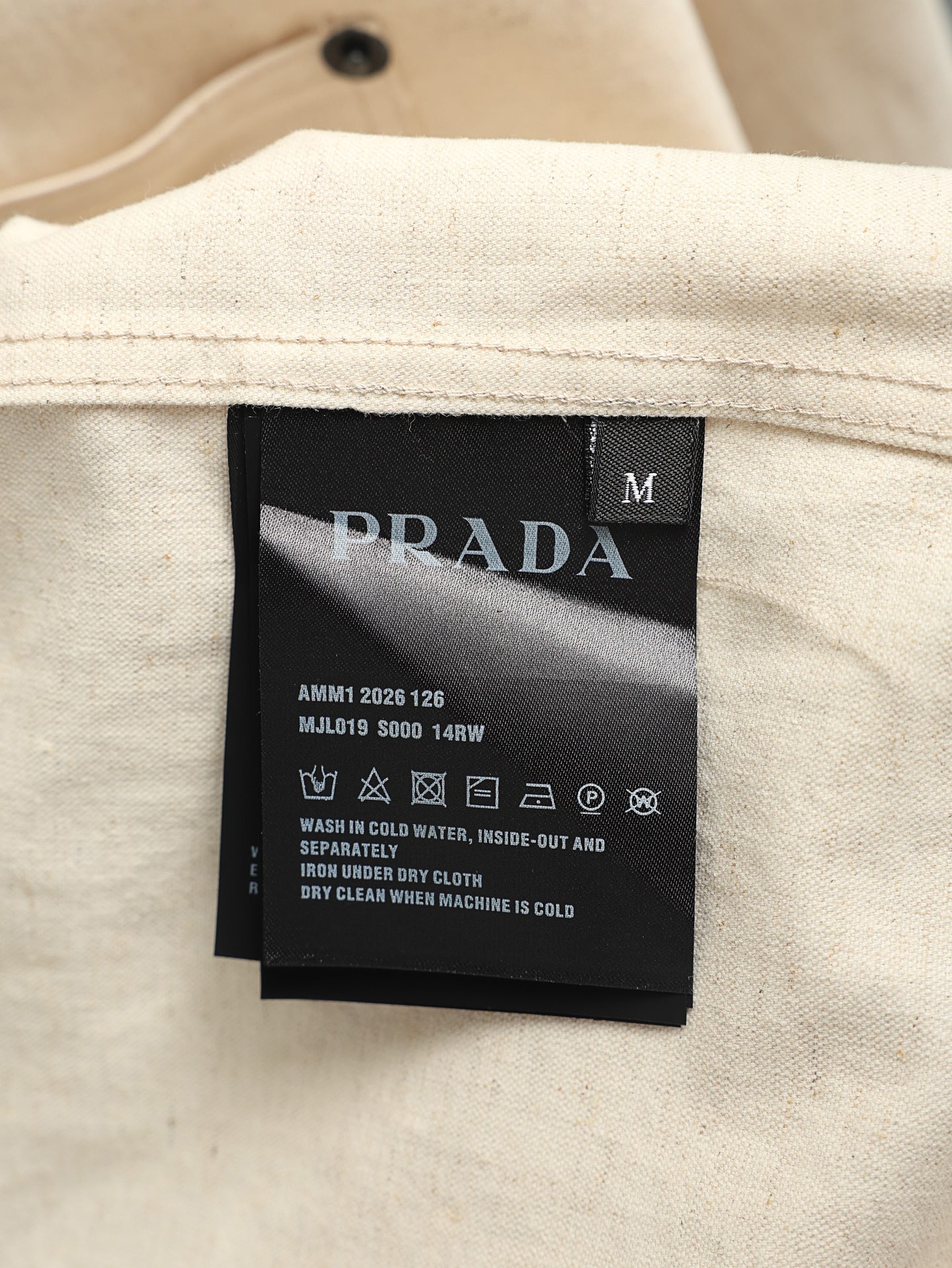 프라다(PRADA) 삼각 로고 린넨 코튼 셔츠 상의 의류
