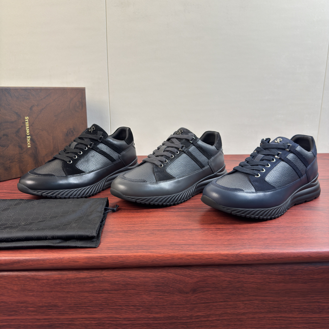 [Stefano Ricci] 스테파노 리치 슈링크 & 카프스킨 콤비 스니커즈 신발