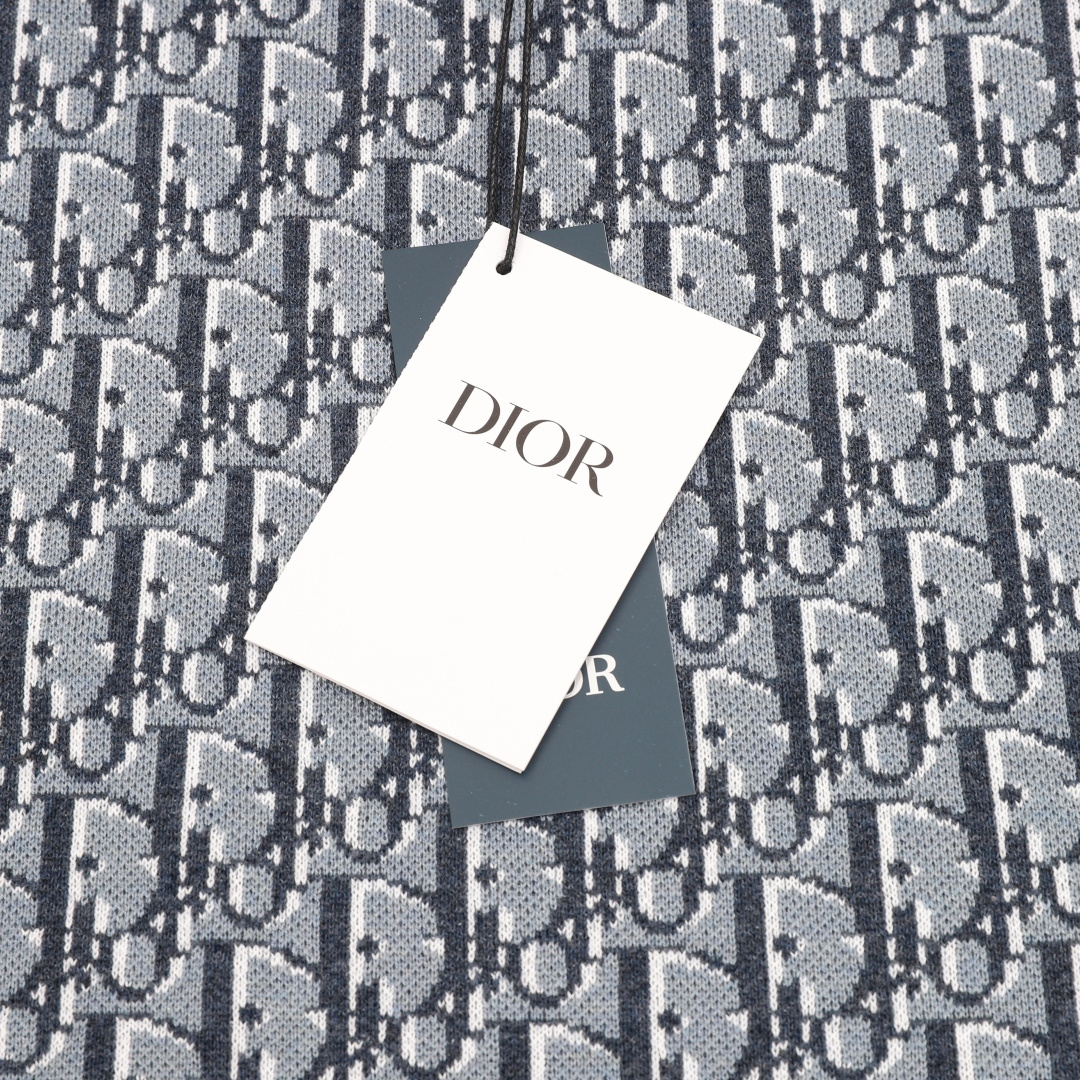 디올(DIOR) 오블리크 자카드 니트 반팔 티셔츠 상의 의류