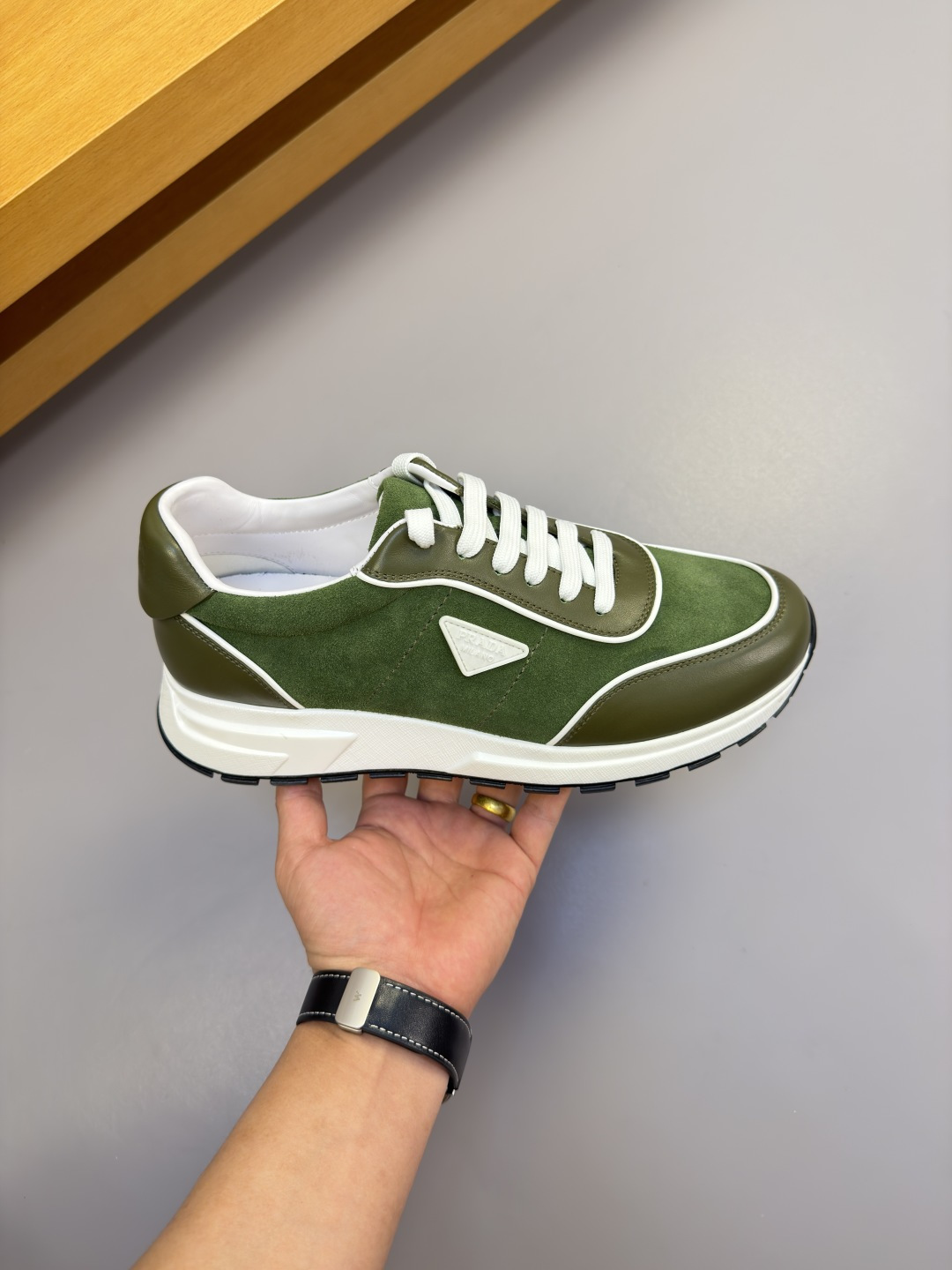 [Prada] 프라다 나파 & 스웨이드 콤비 스니커즈 신발