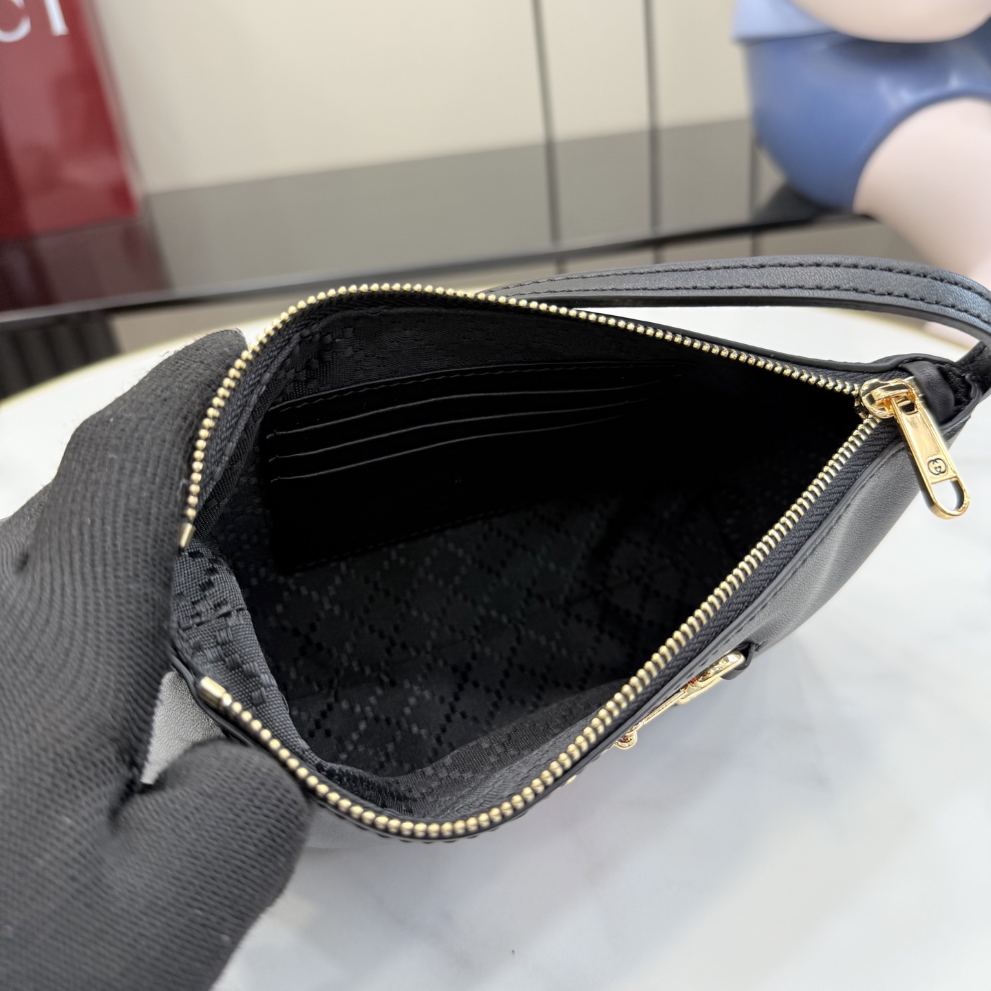 [Gucci] 구찌 26SS 홀스빗 웹 레더 미니 숄더백 가방