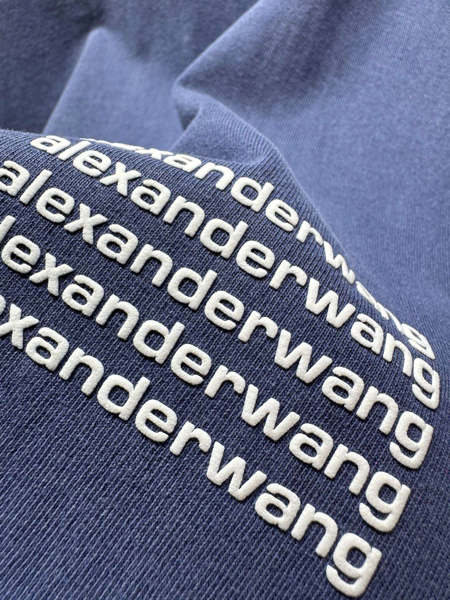 알렉산더왕(Alexander Wang) 레터링 그래픽 워싱 반팔 티셔츠 상의 의류