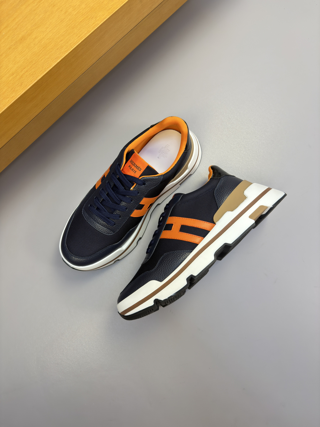 Hermes 에르메스 H 로고 캐주얼 운동화 스니커즈 신발
