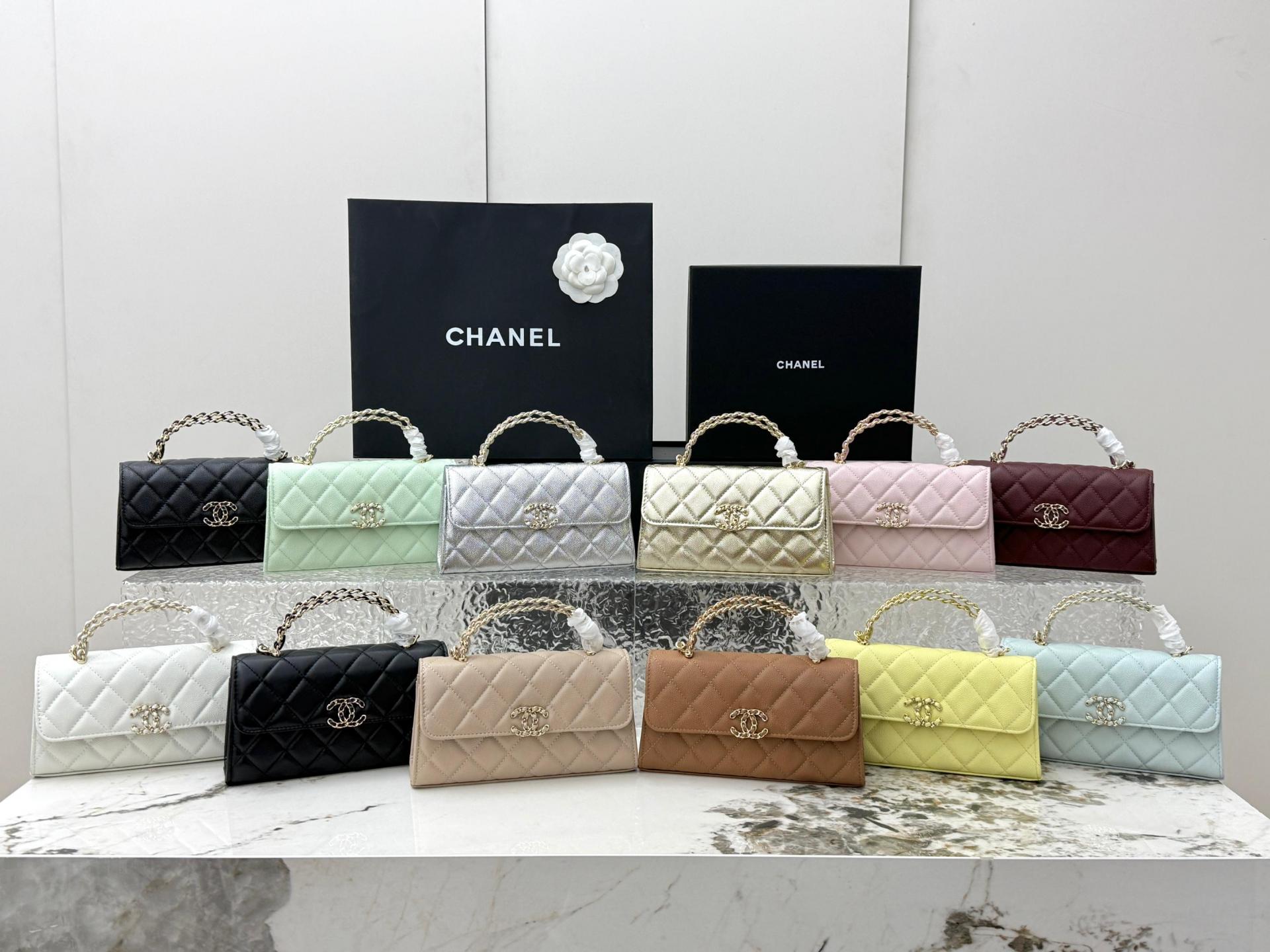 Chanel 25S 샤넬 캐비어 카우레더 Kelly 핸들백 가방
