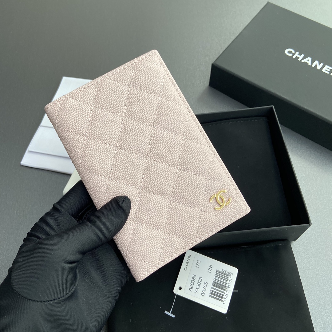[Chanel] 샤넬 램스킨 퀼팅 패스포트 홀더/여권 지갑