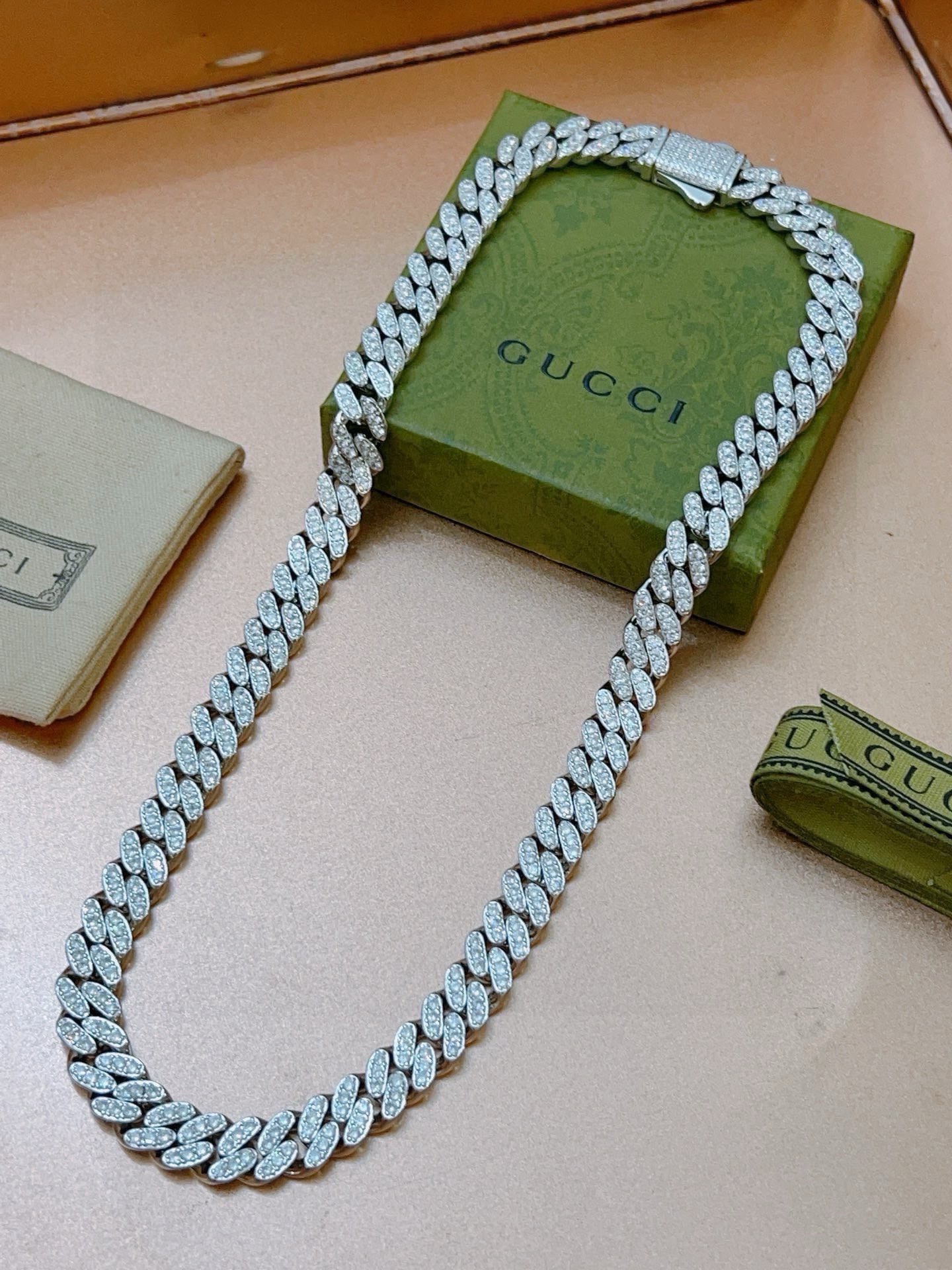 구찌(GUCCI) 더블 G 풀스톤 체인 목걸이 악세사리