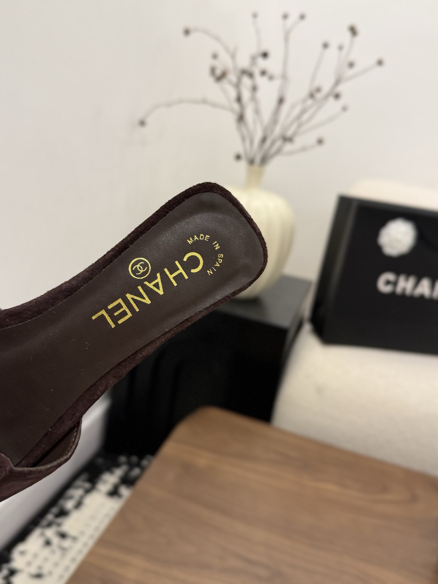 샤넬(CHANEL) 버클 스퀘어토 플랫 슬리퍼 신발