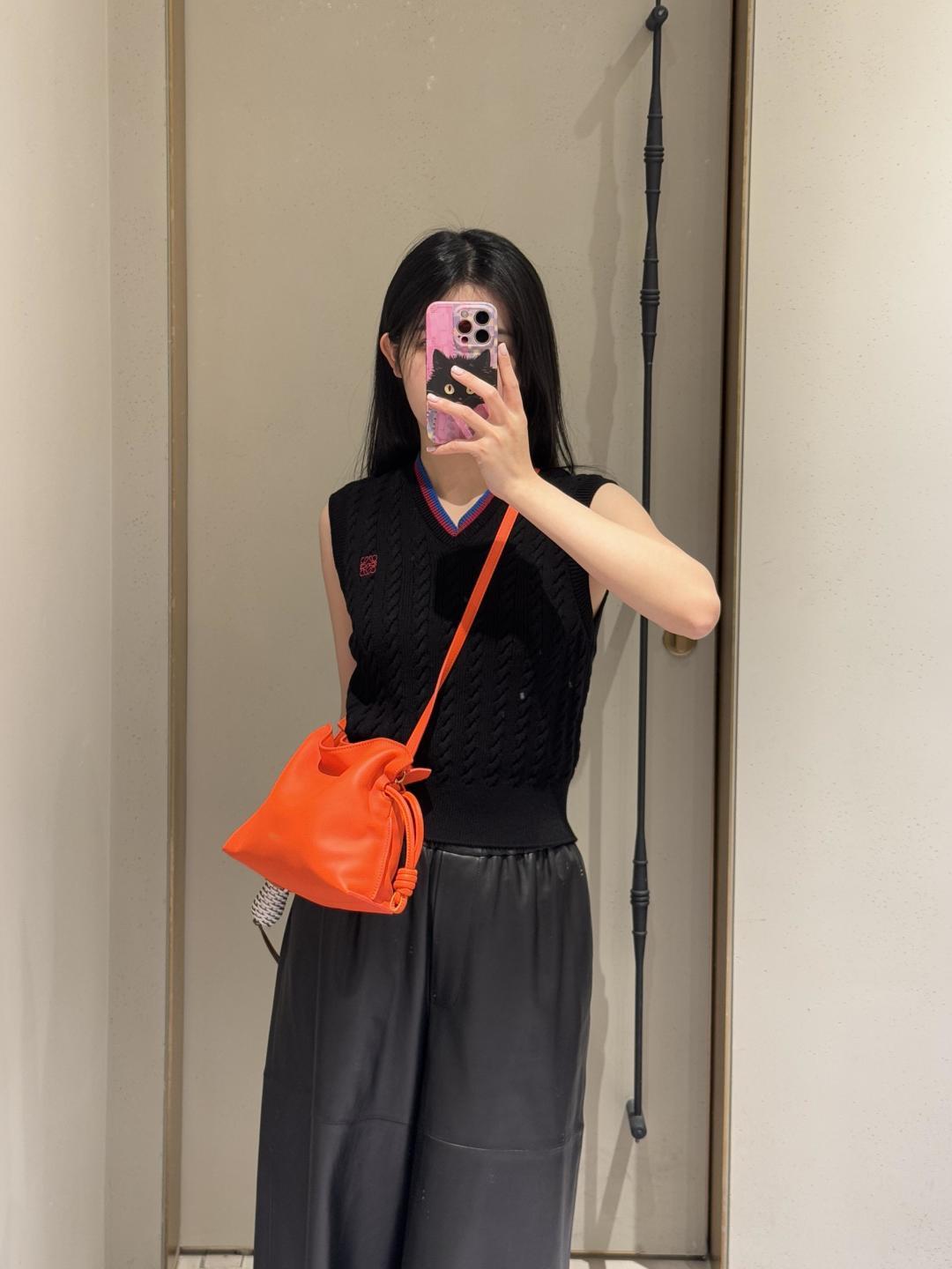 LOEWE 로에베 Flamenco 플라멩코 퍼스 나파 카프스킨 파우치 숄더백 가방