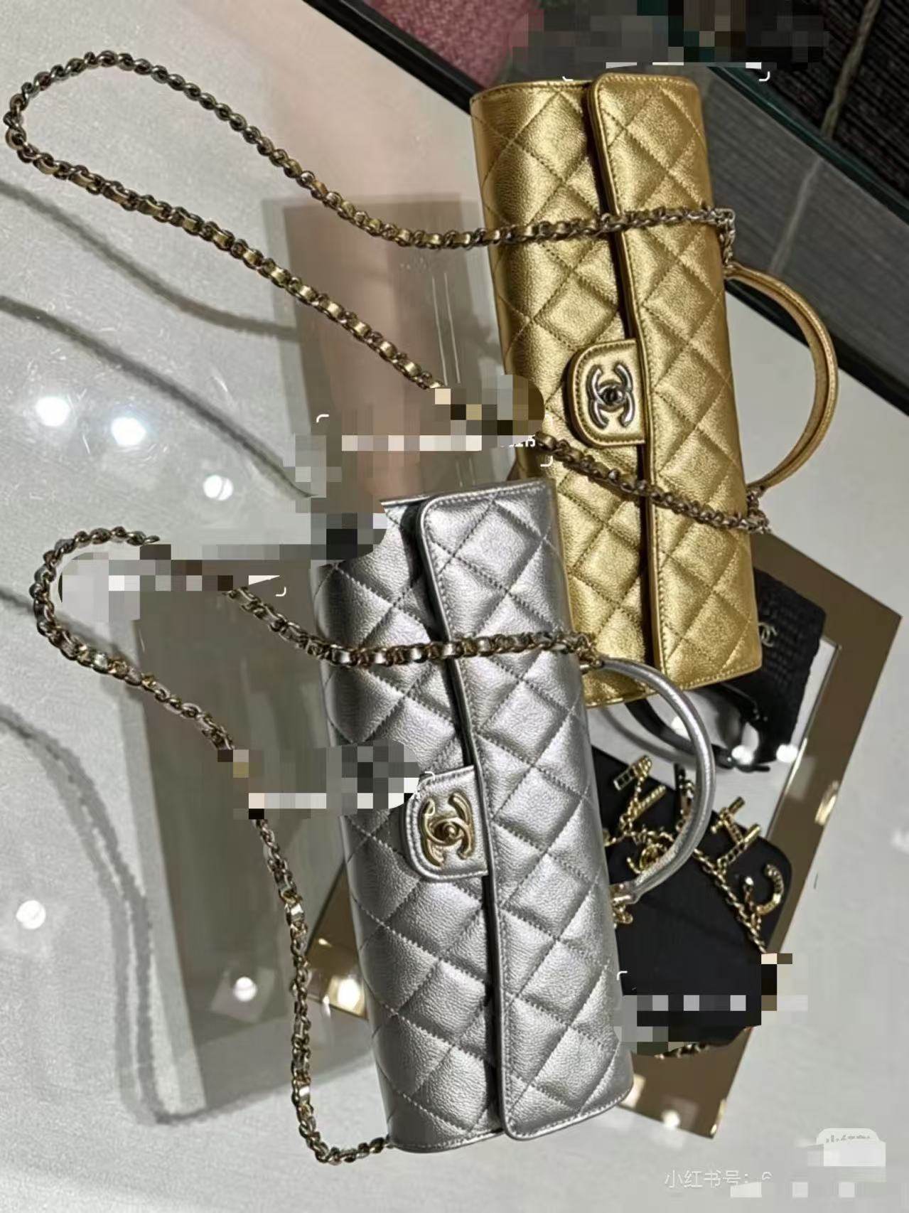 CHANEL 샤넬 26A 시리즈 탑핸들 체인 플랩 백 가방