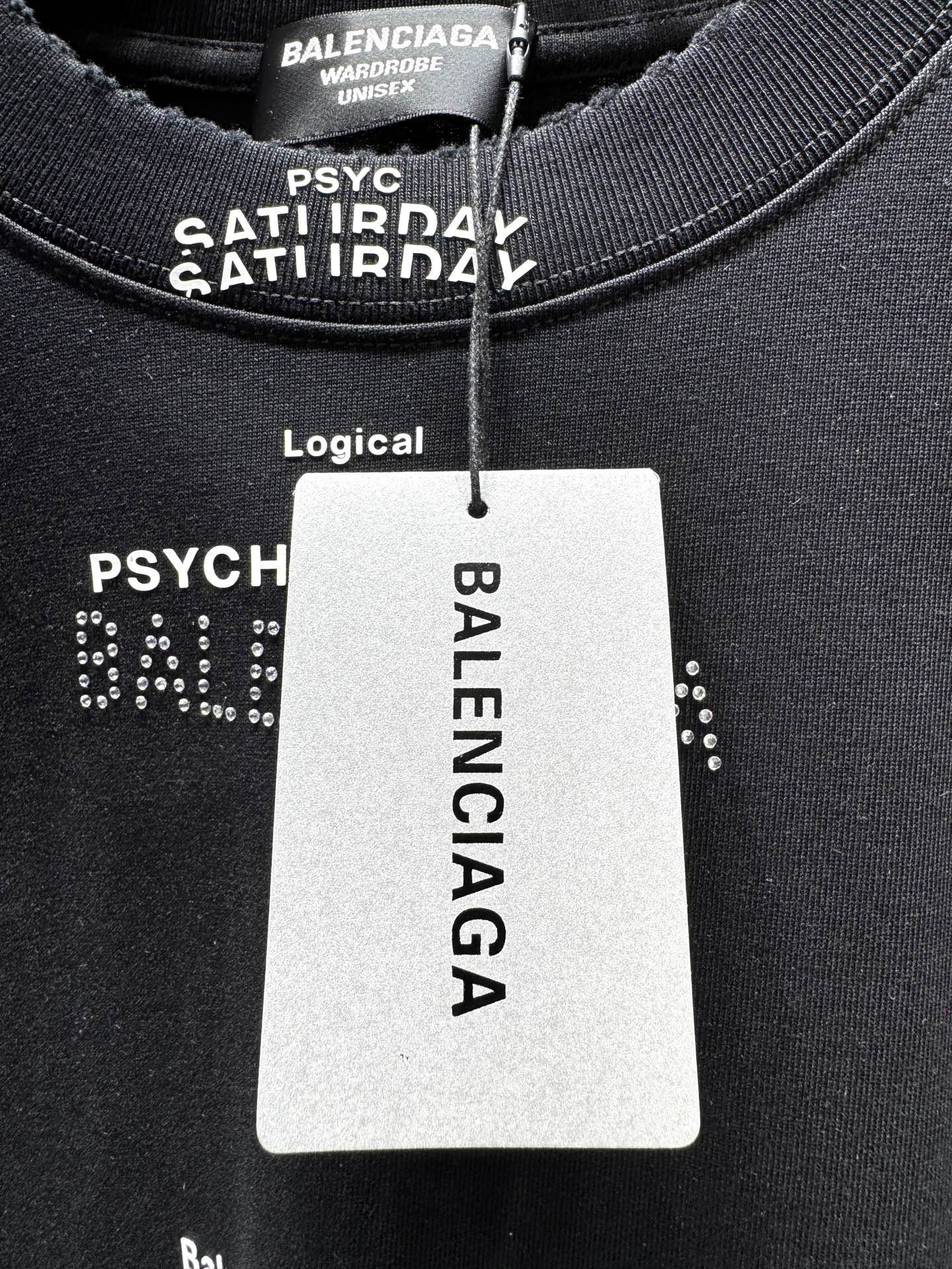 발렌시아가(BALENCIAGA) 핫픽스 레터링 반팔 티셔츠 상의 의류