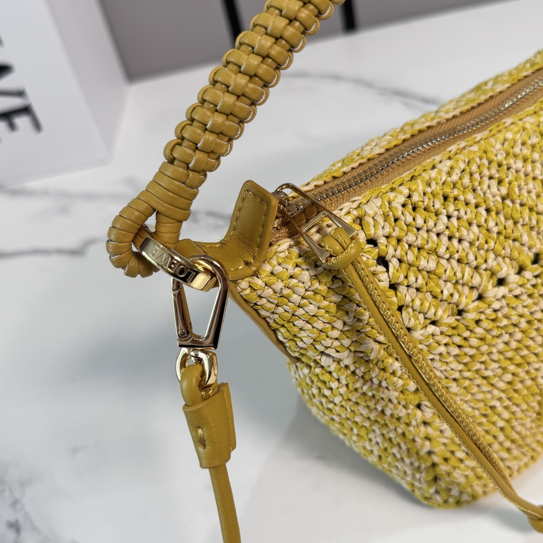 LOEWE 로에베 미니 클래식 카프스킨 & 라피아 칼라 백 가방 / 11268