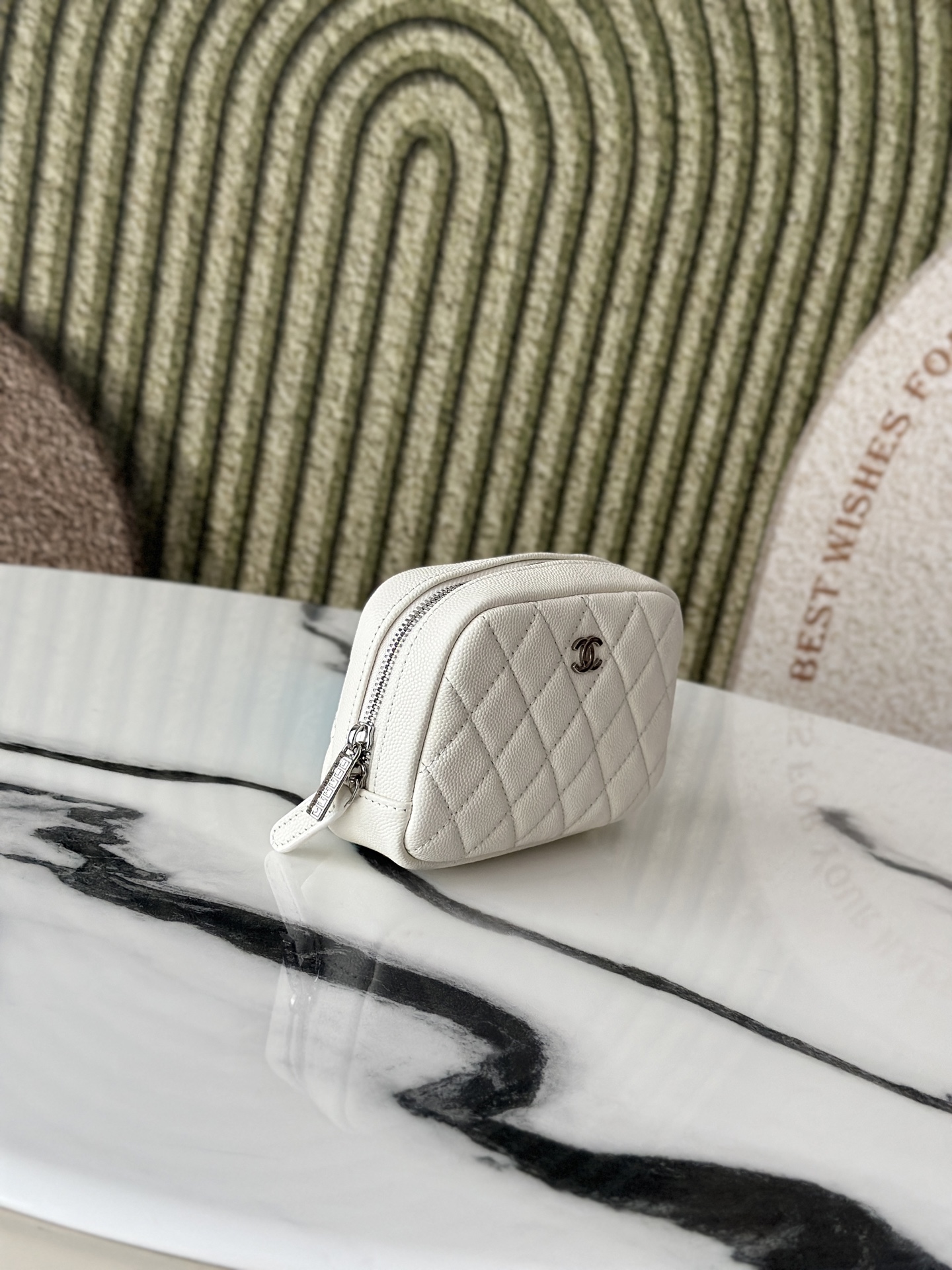Chanel 샤넬 미니 퀼팅 메이크업 파우치 백 가방