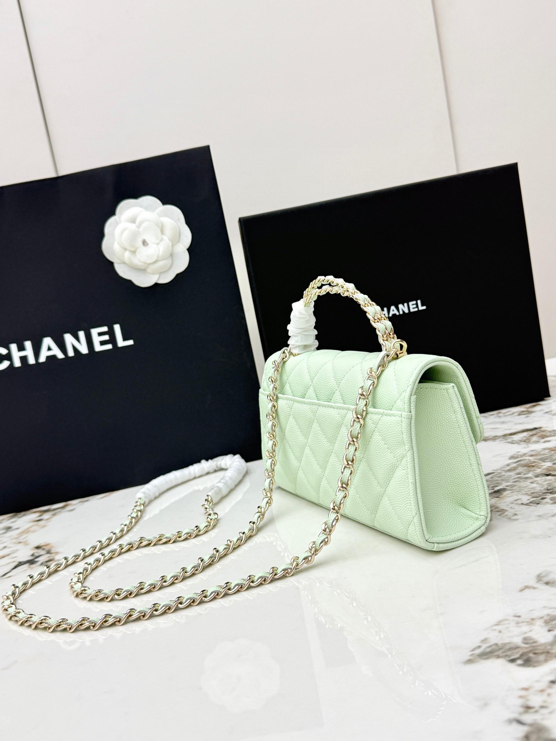 Chanel 25S 샤넬 캐비어 카우레더 Kelly 핸들백 가방