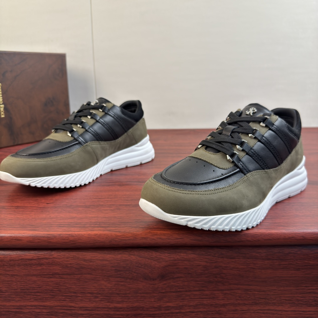 [Stefano Ricci] 스테파노 리치 누벅 & 카프스킨 콤비 스니커즈 신발