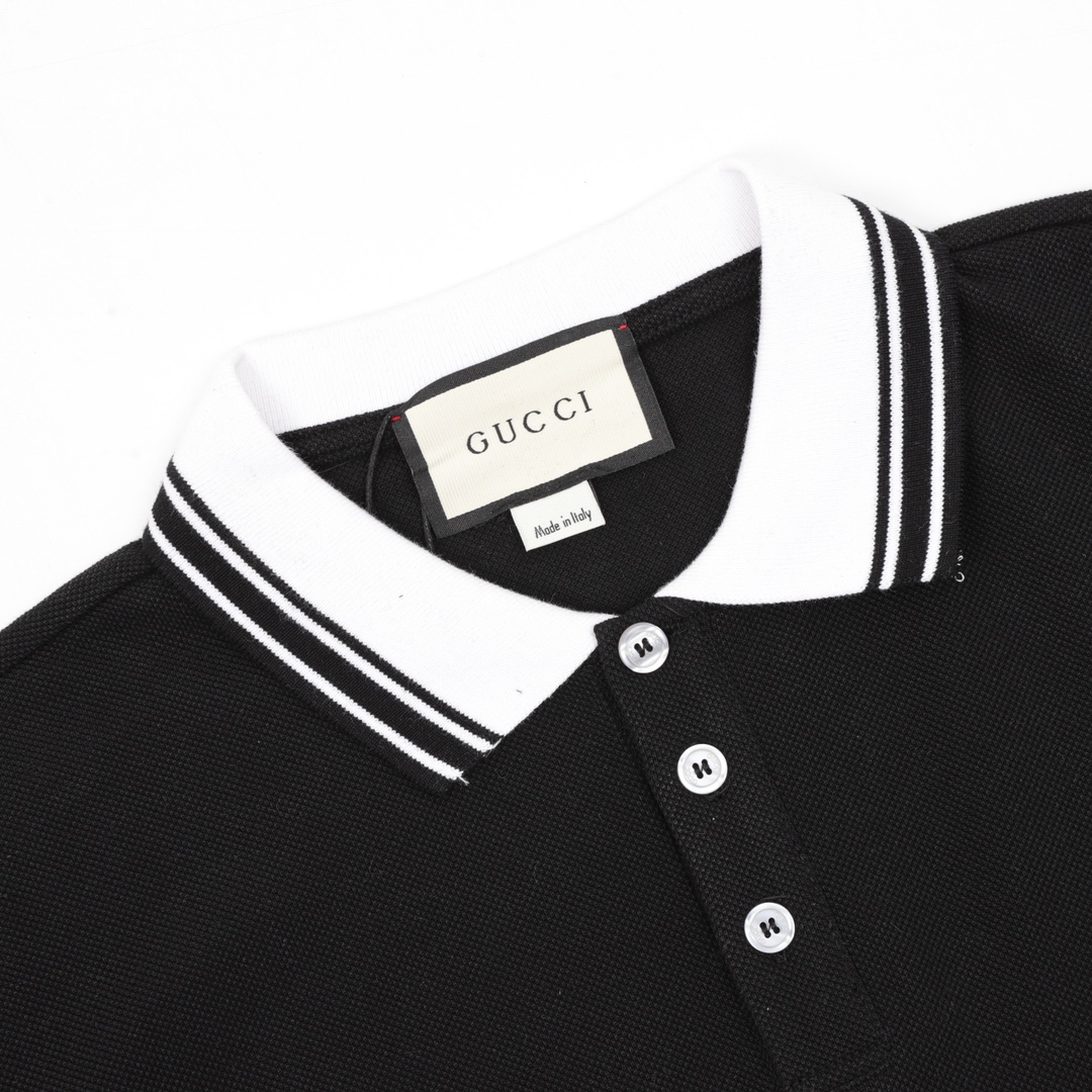 구찌(GUCCI) 자수 배색 피케 폴로셔츠 상의 의류