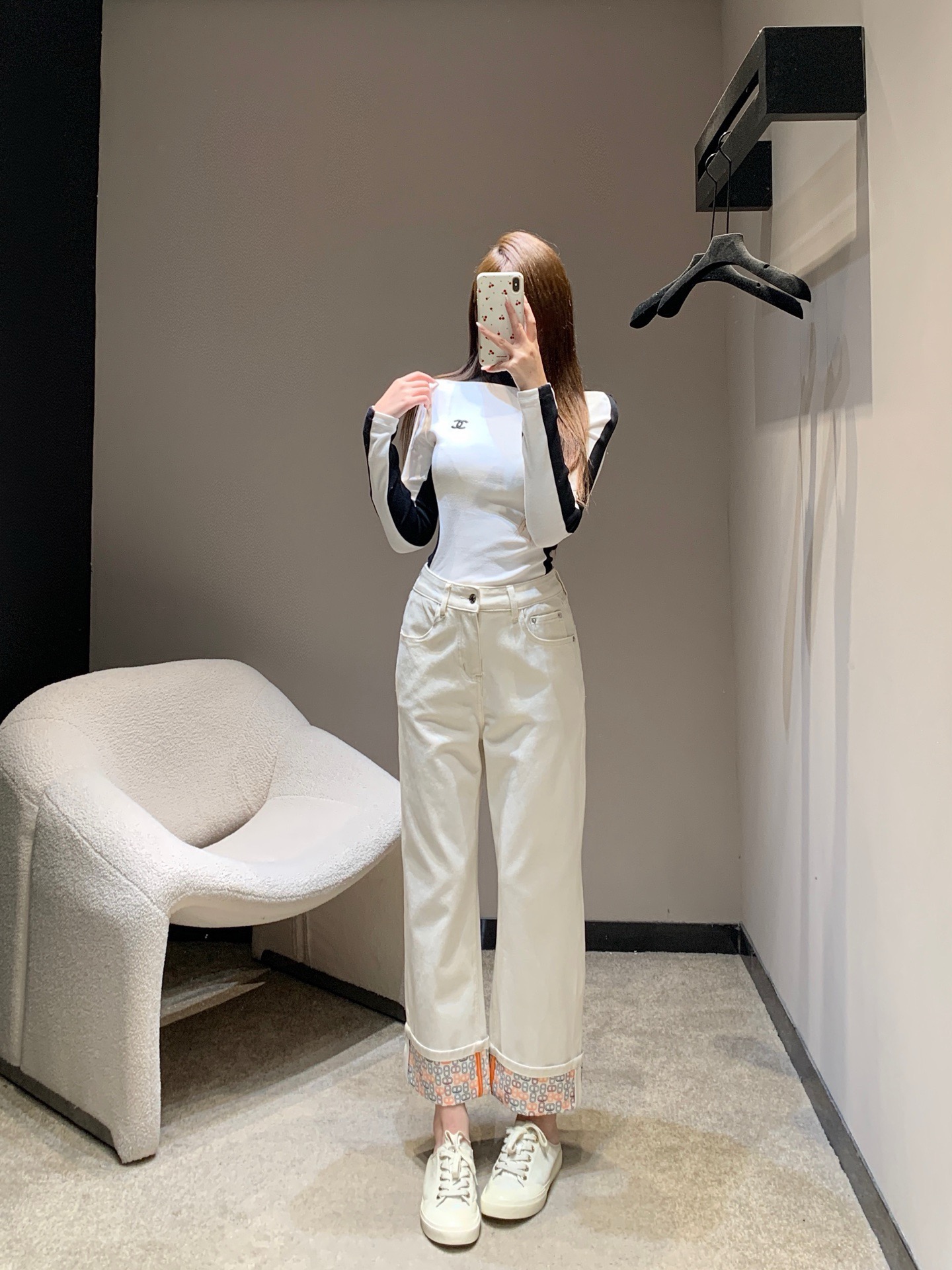 [Hermès] 에르메스 26SS 샹달 프린팅 롤업 데님 팬츠 바지 의류