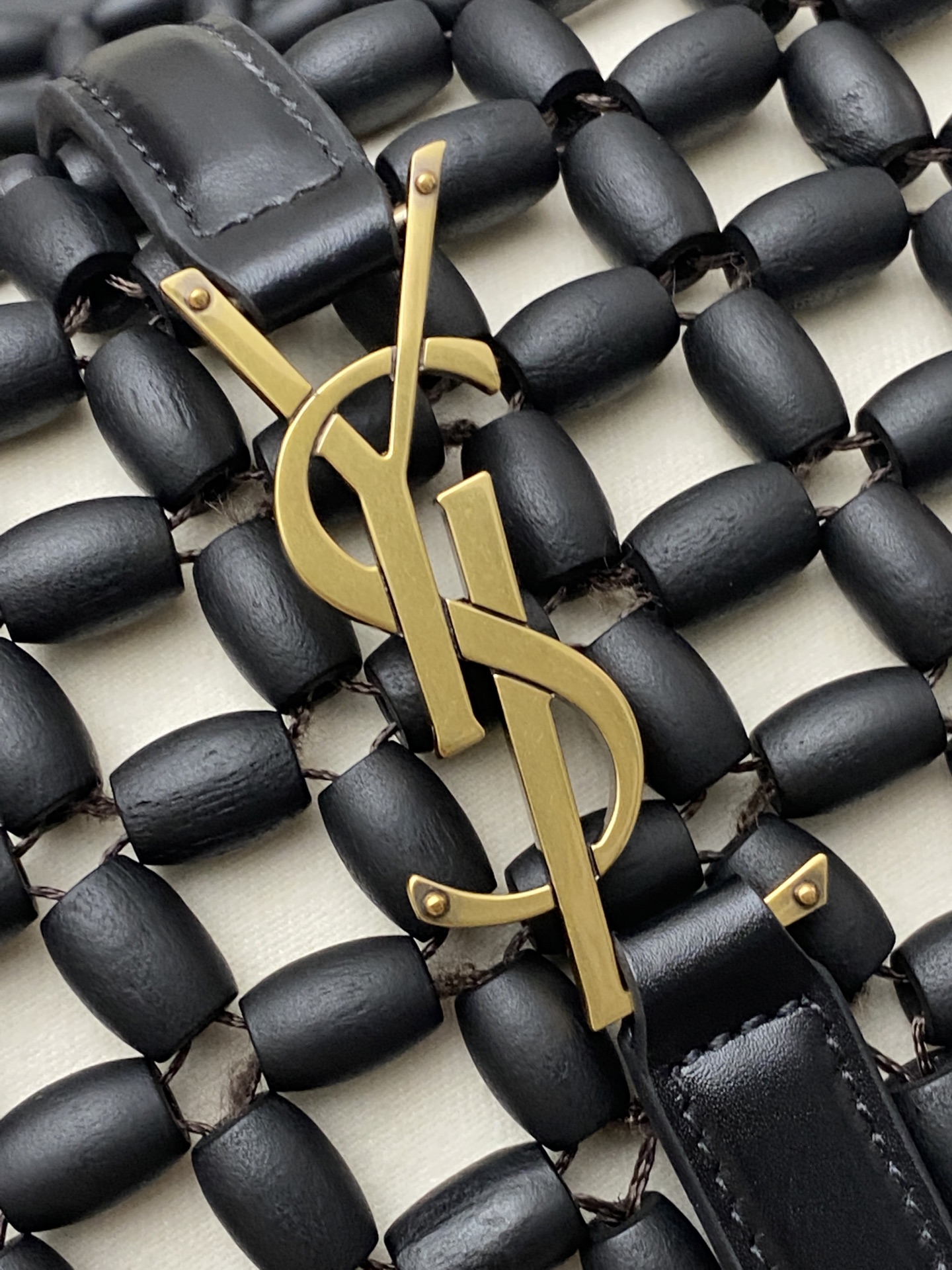 Saint Laurent YSL LE 5A7 생로랑 우드 비즈 호보백 가방 / 657228