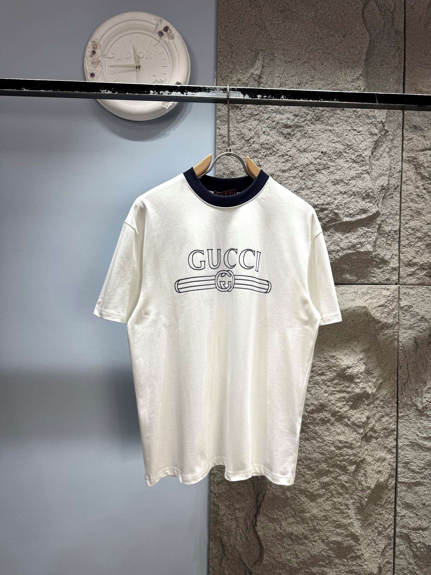 구찌(GUCCI) 배색 반팔 티셔츠 상의 의류