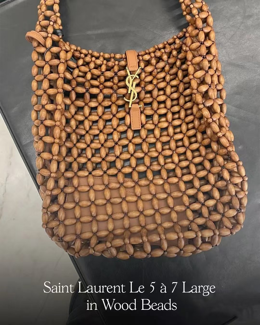 Saint Laurent YSL 생로랑 우드 비즈 호보백 (라지) / 823807