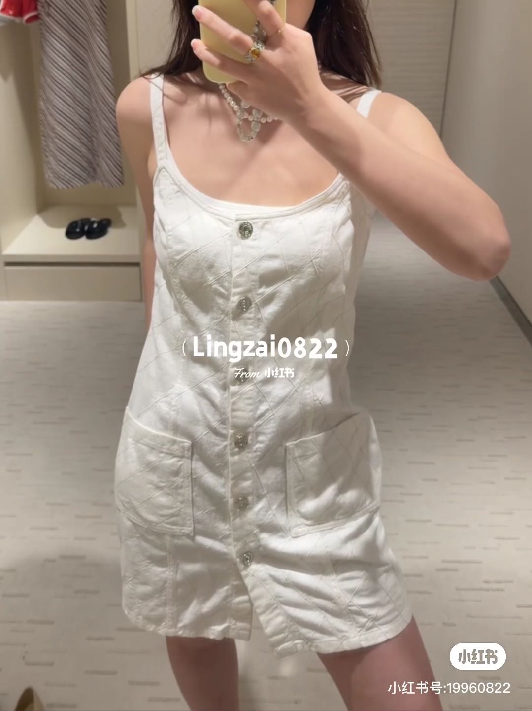 [Chanel] 샤넬 26SS 다이아 퀼팅 데님 뷔스티에 원피스 의류