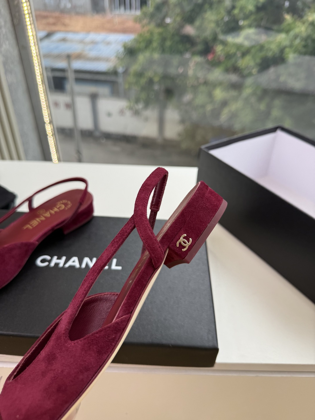 샤넬(CHANEL) 메리제인 슬링백 플랫 신발