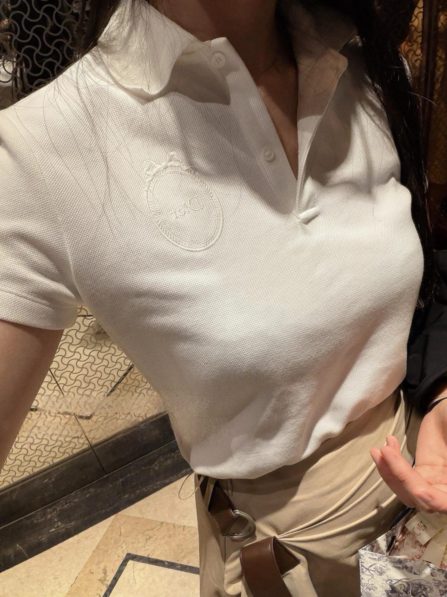 디올(DIOR) 메다이옹 자수 폴로 셔츠 상의 의류