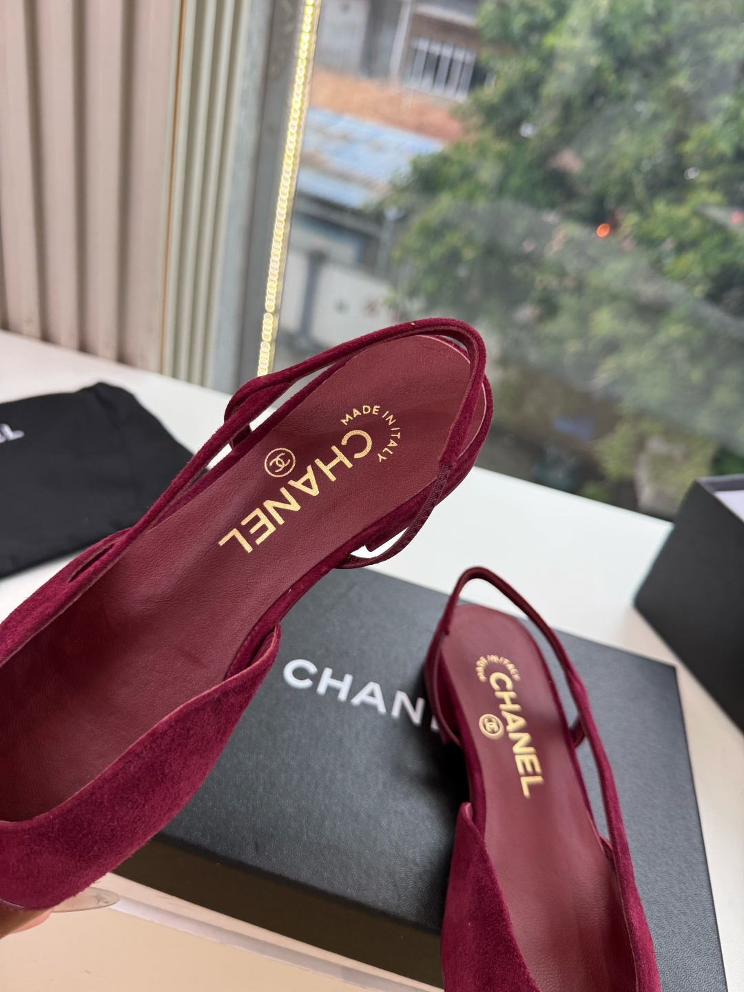 샤넬(CHANEL) 메리제인 슬링백 플랫 신발